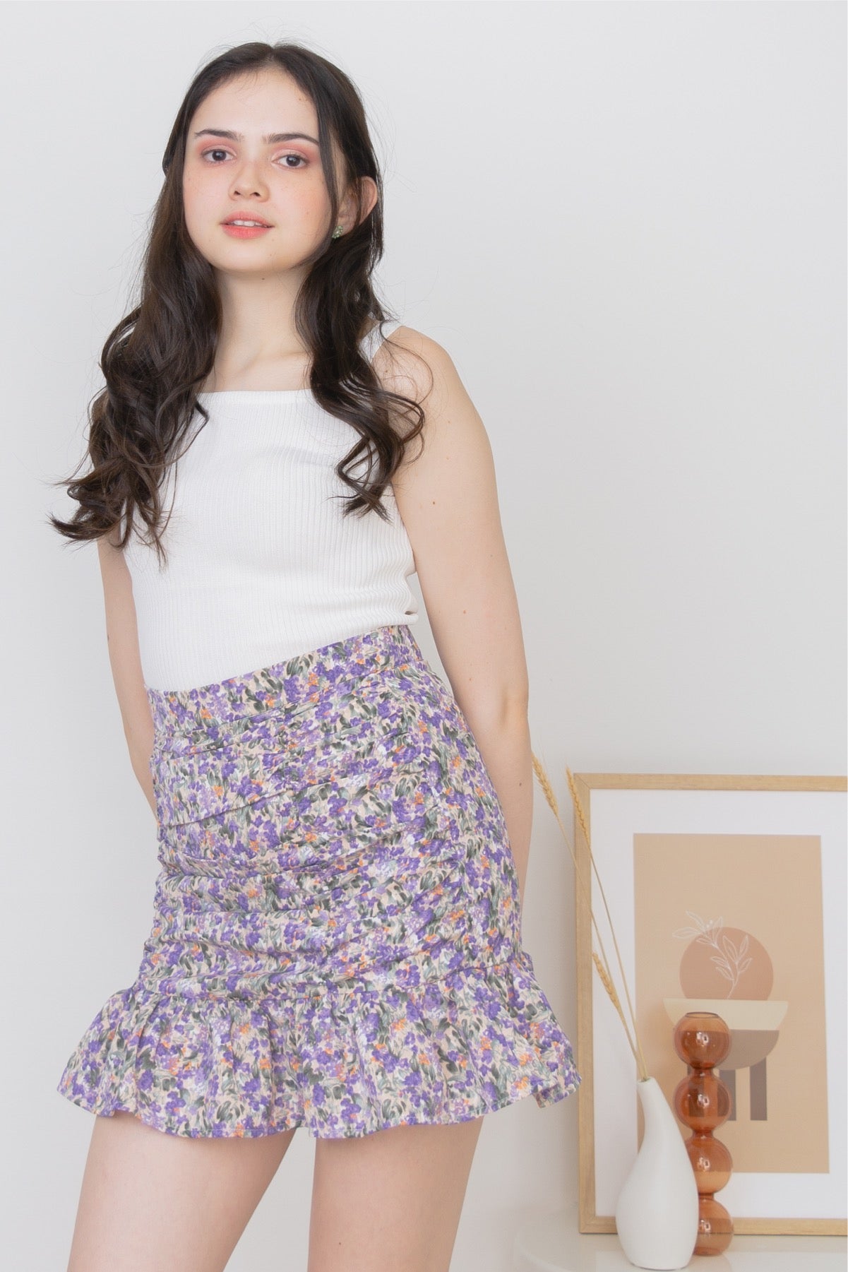 BETSY MINI SKIRT IN PURPLE