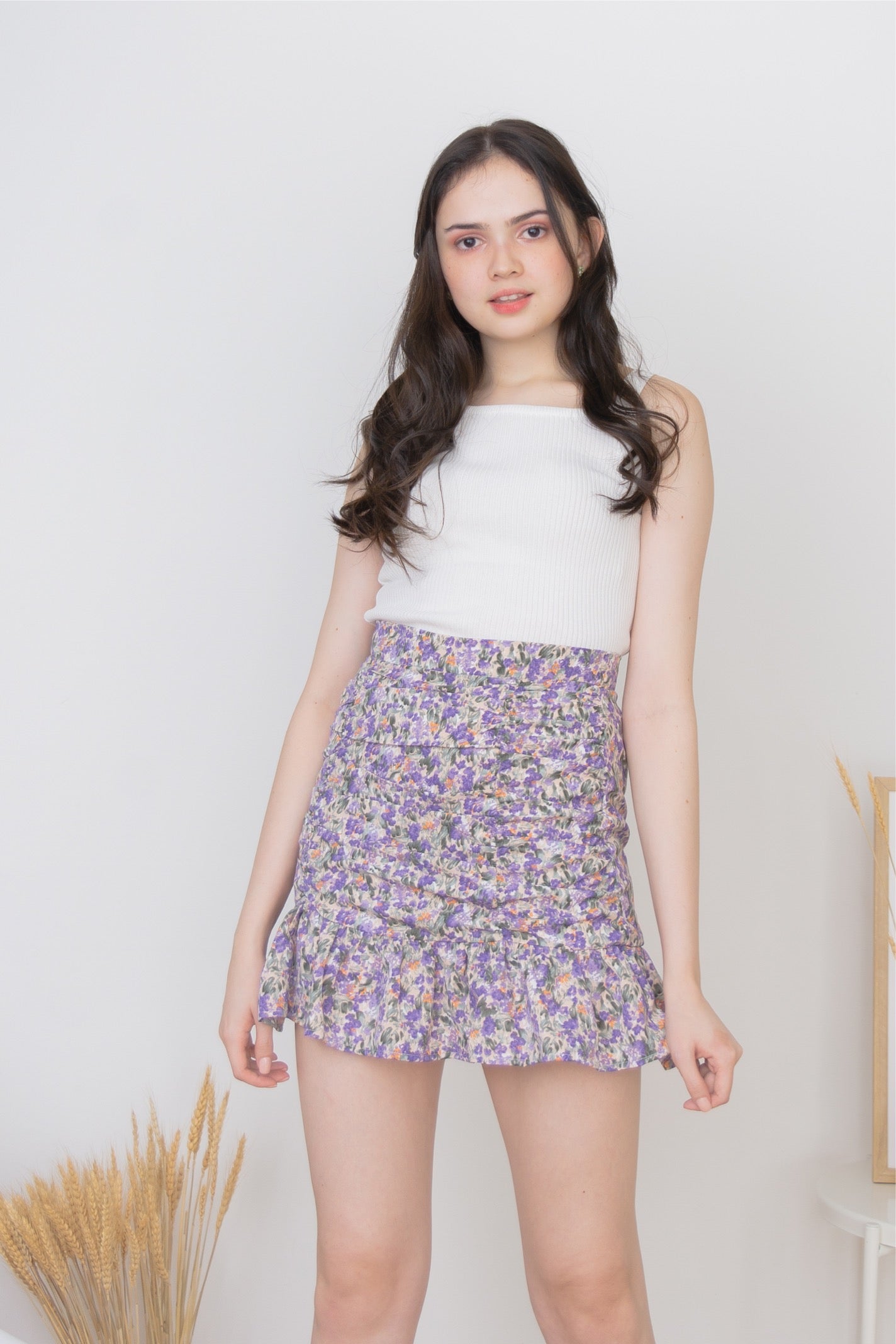 BETSY MINI SKIRT IN PURPLE