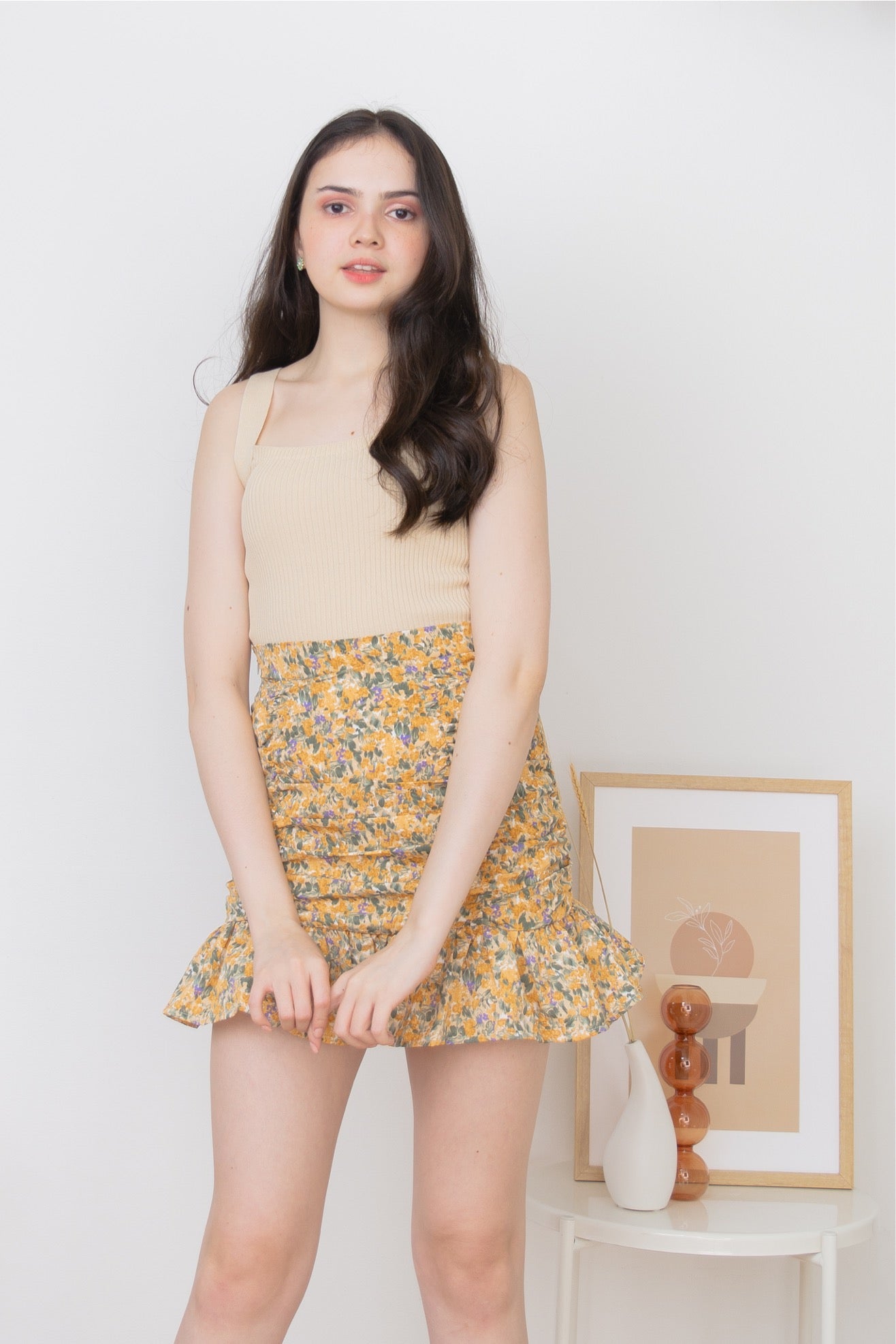 BETSY MINI SKIRT IN YELLOW
