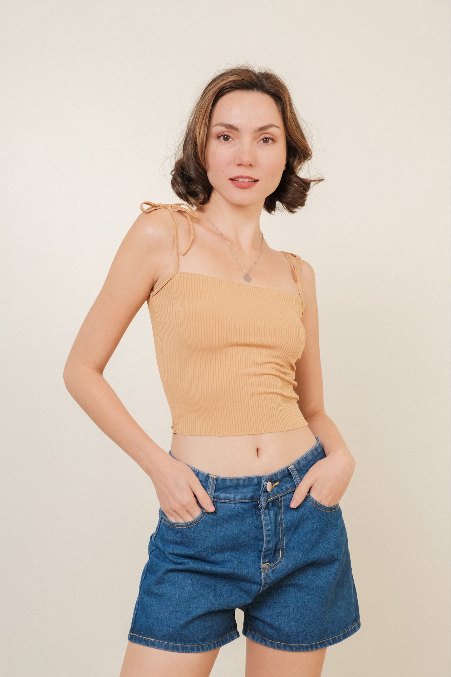 SAMANTHA CAMI IN CAMEL BROWN