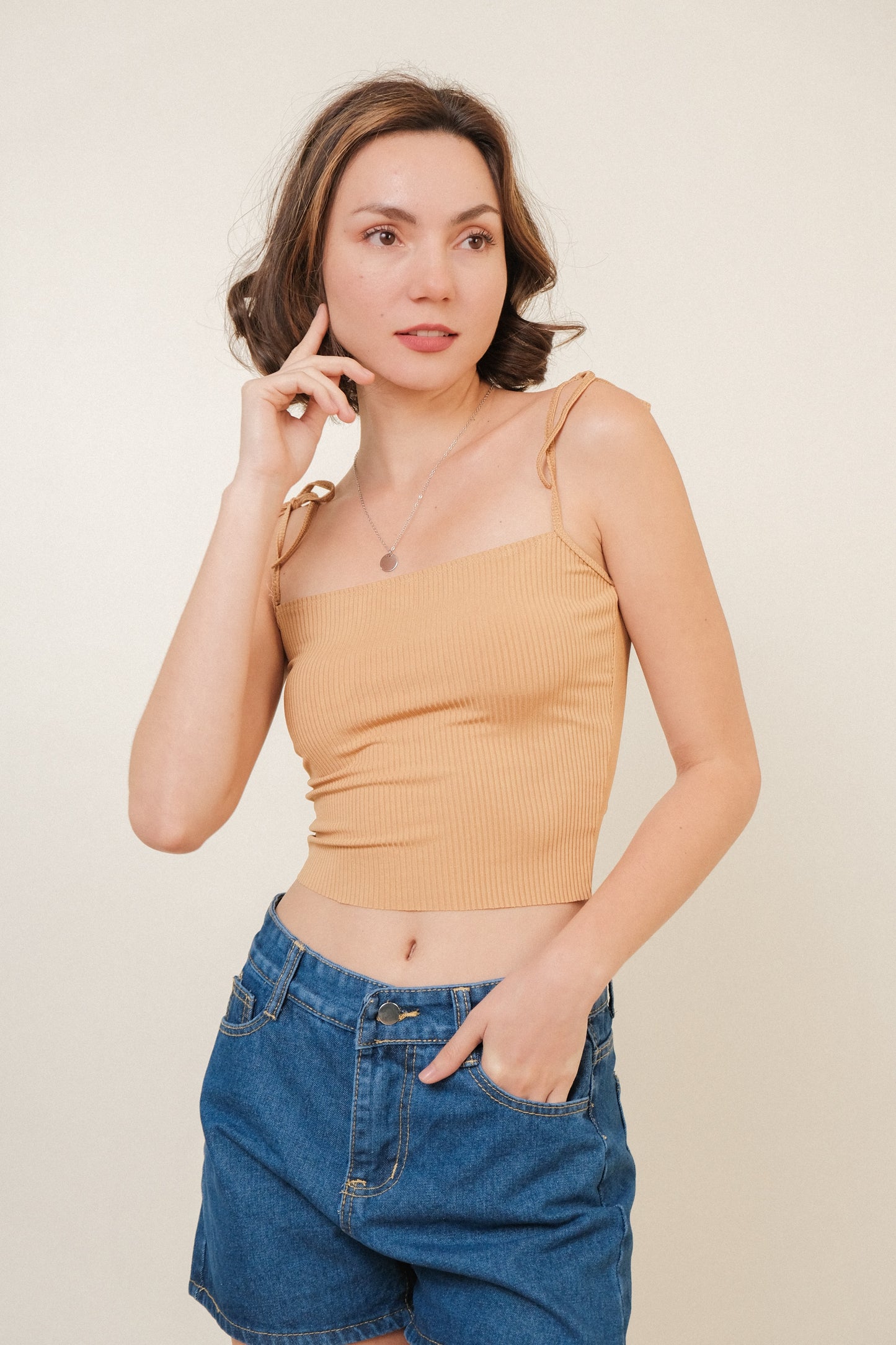 SAMANTHA CAMI IN CAMEL BROWN