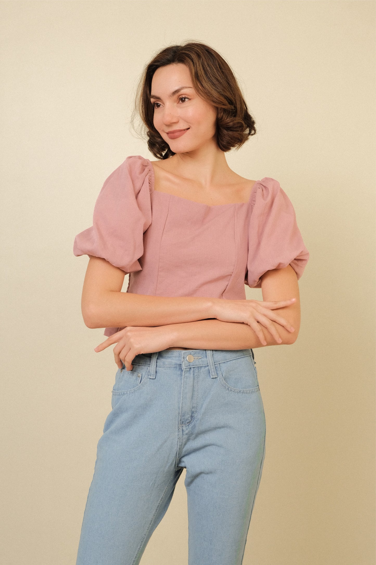 GENEVIEVE TOP IN PINK