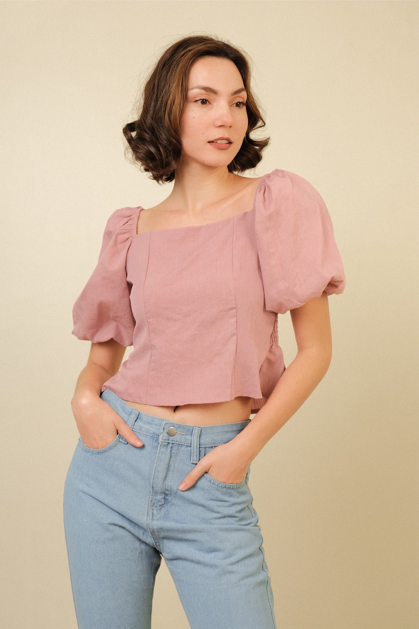 GENEVIEVE TOP IN PINK