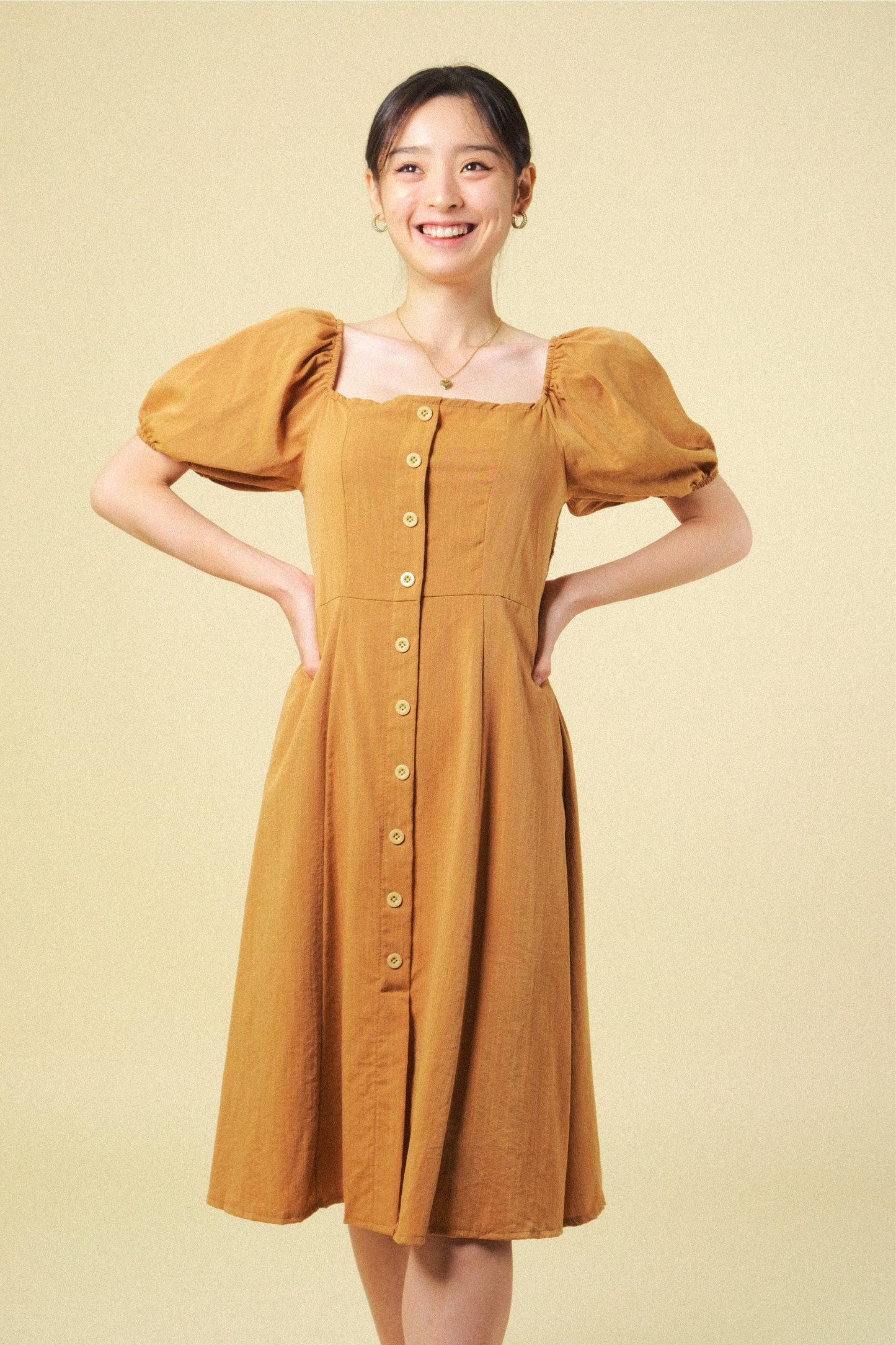 FRANCESCA DRESS IN TAWNY BROWN