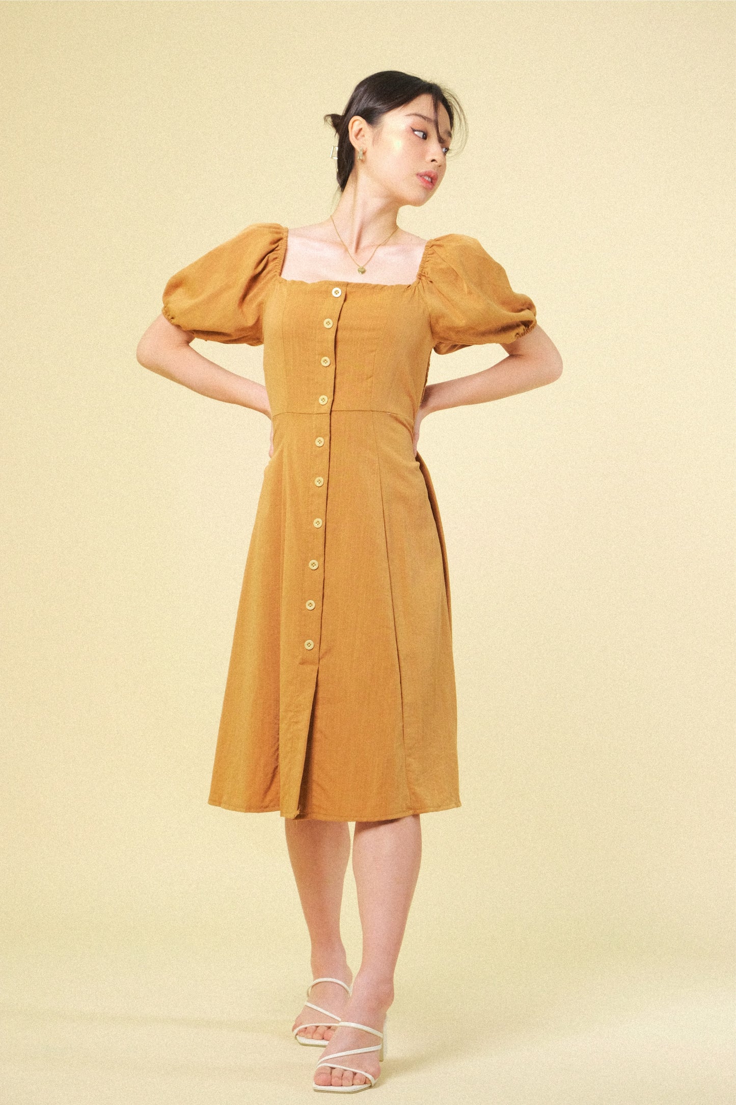FRANCESCA DRESS IN TAWNY BROWN