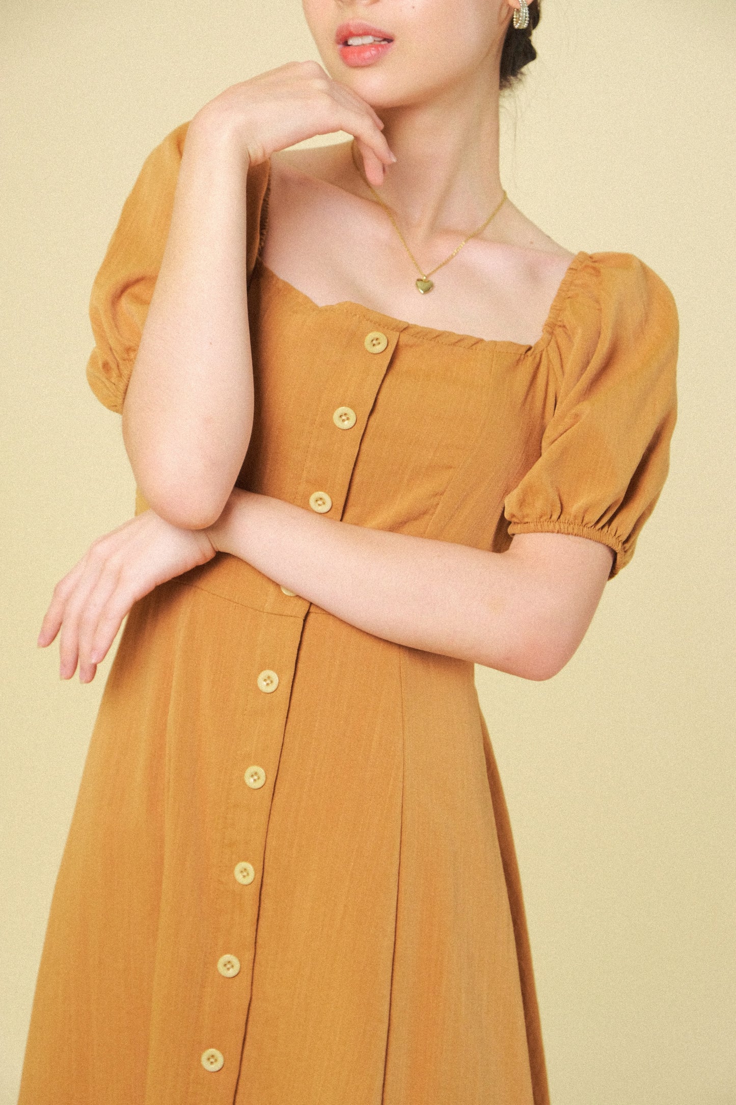 FRANCESCA DRESS IN TAWNY BROWN