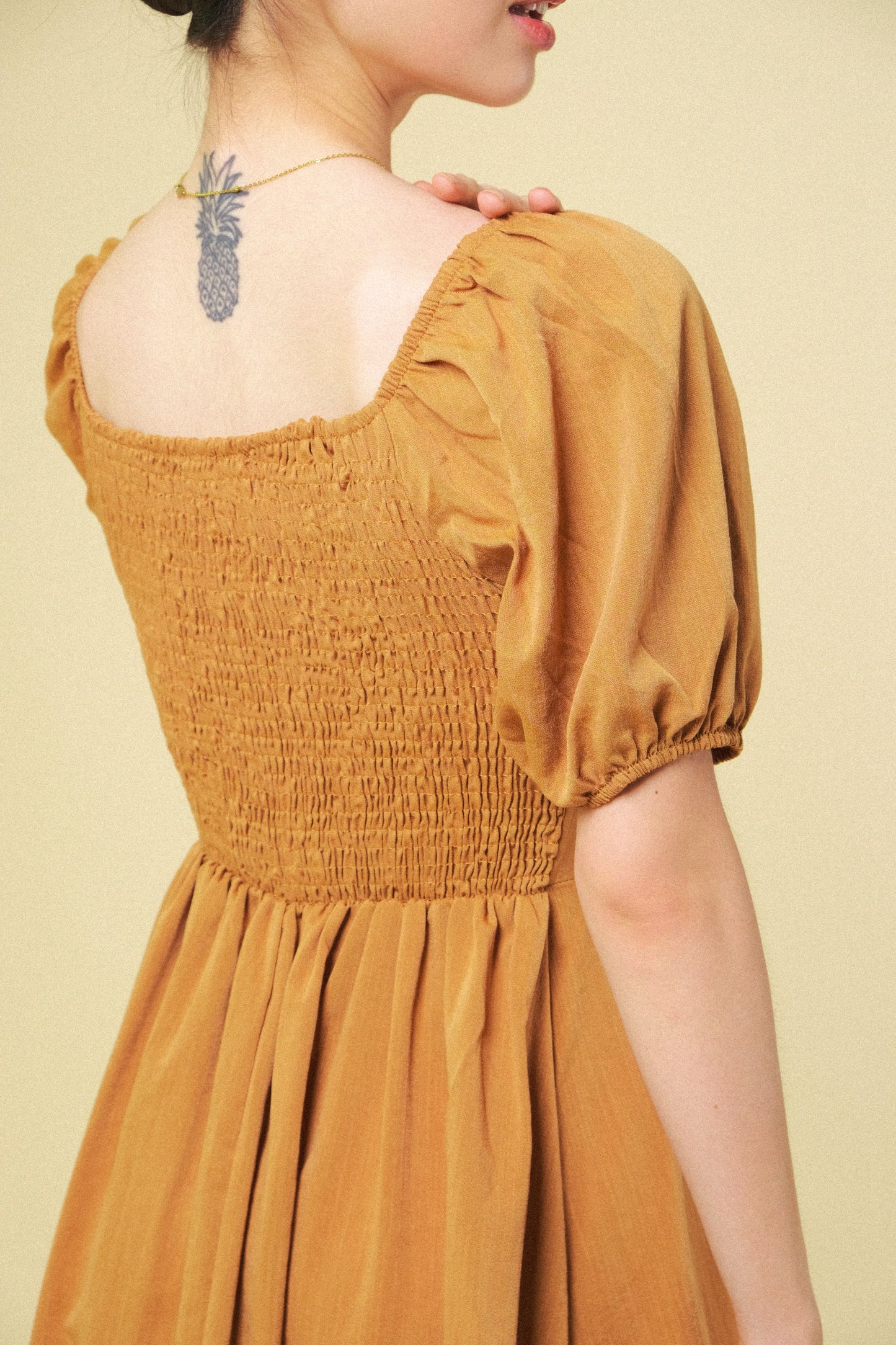 FRANCESCA DRESS IN TAWNY BROWN