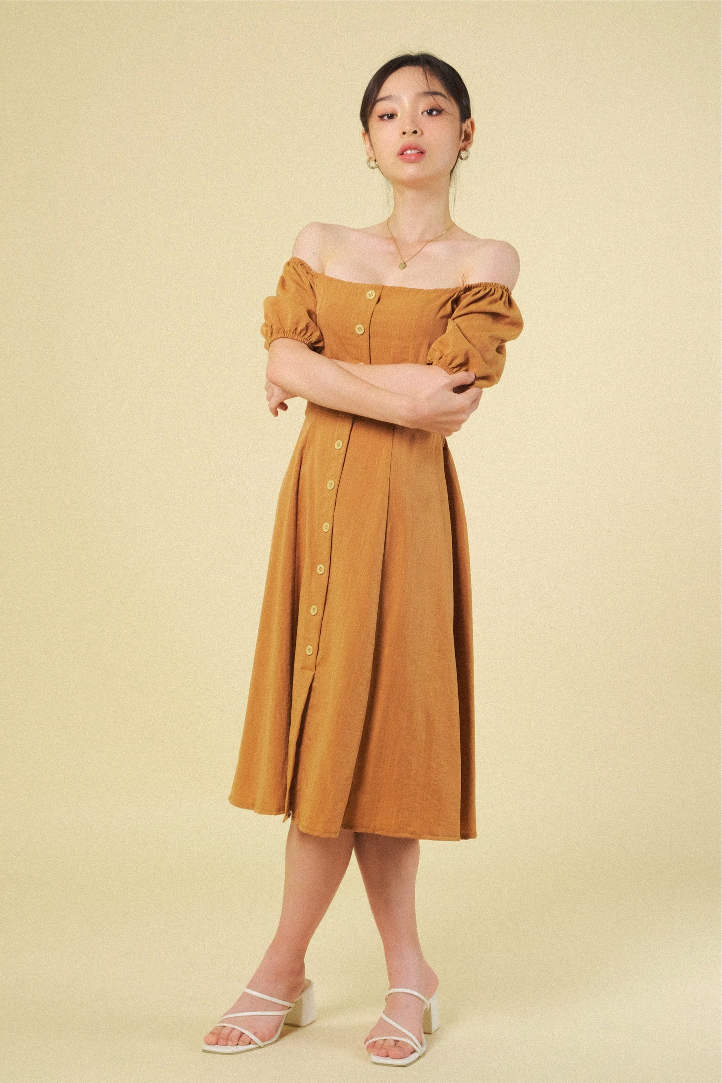FRANCESCA DRESS IN TAWNY BROWN