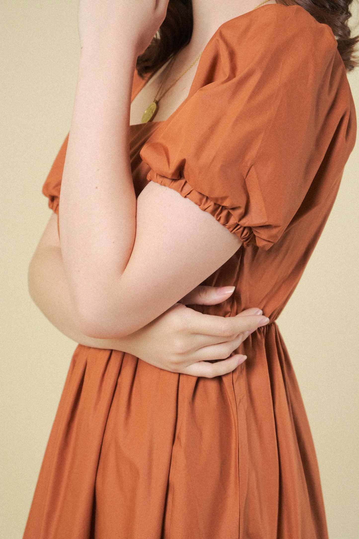 LUCILLE DRESS IN RUST