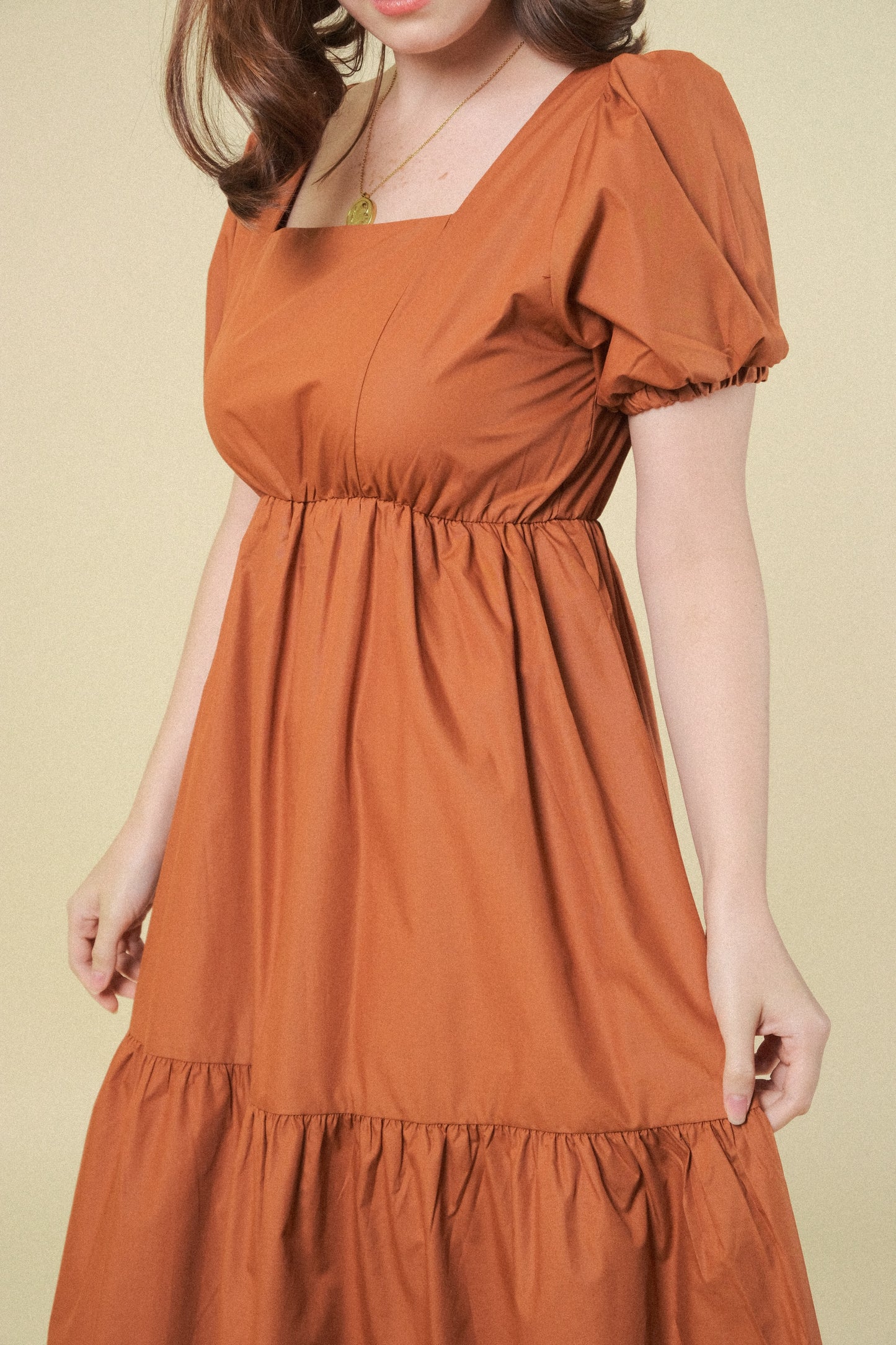 LUCILLE DRESS IN RUST