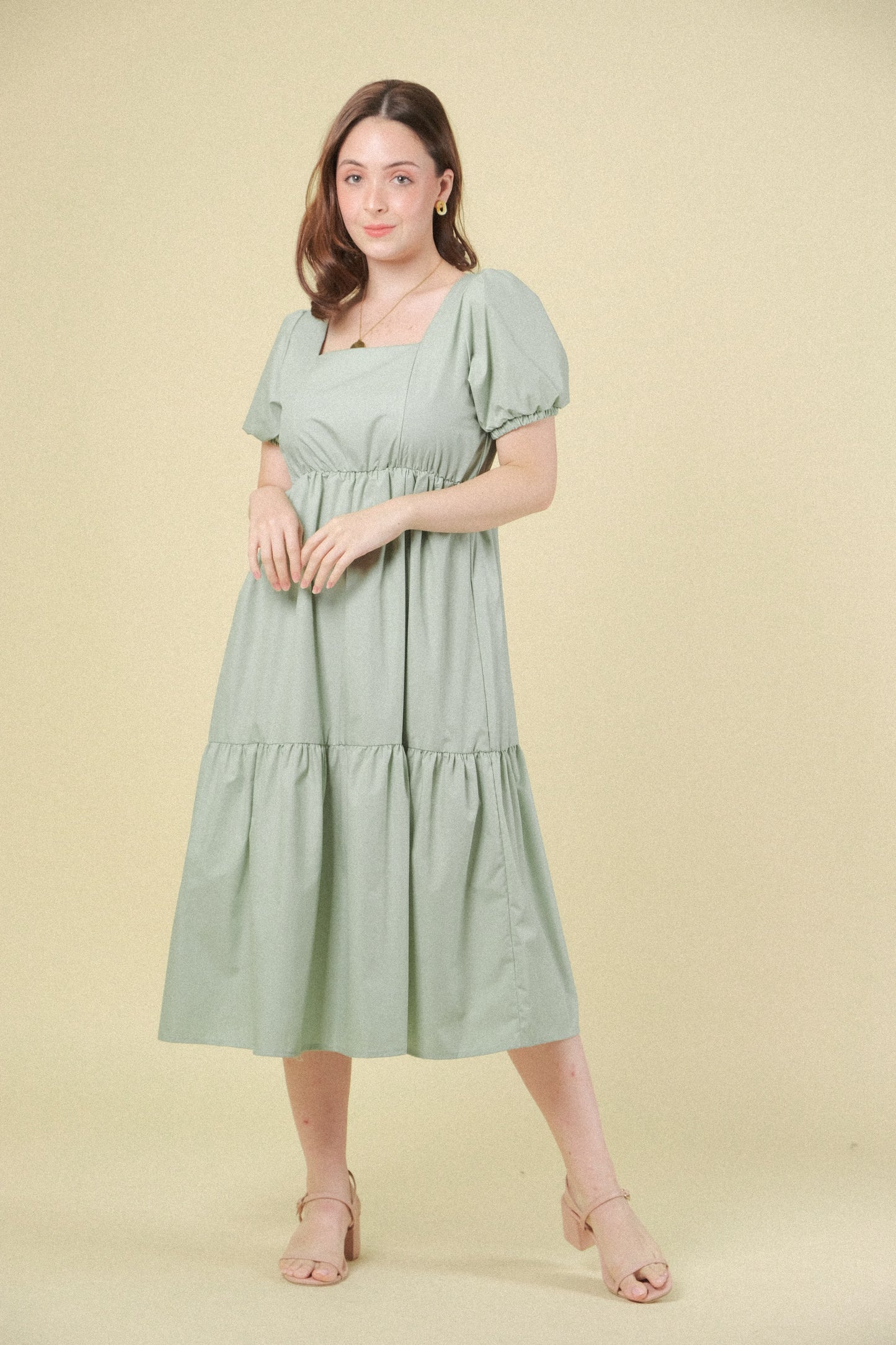 LUCILLE DRESS IN LAUREL GREEN