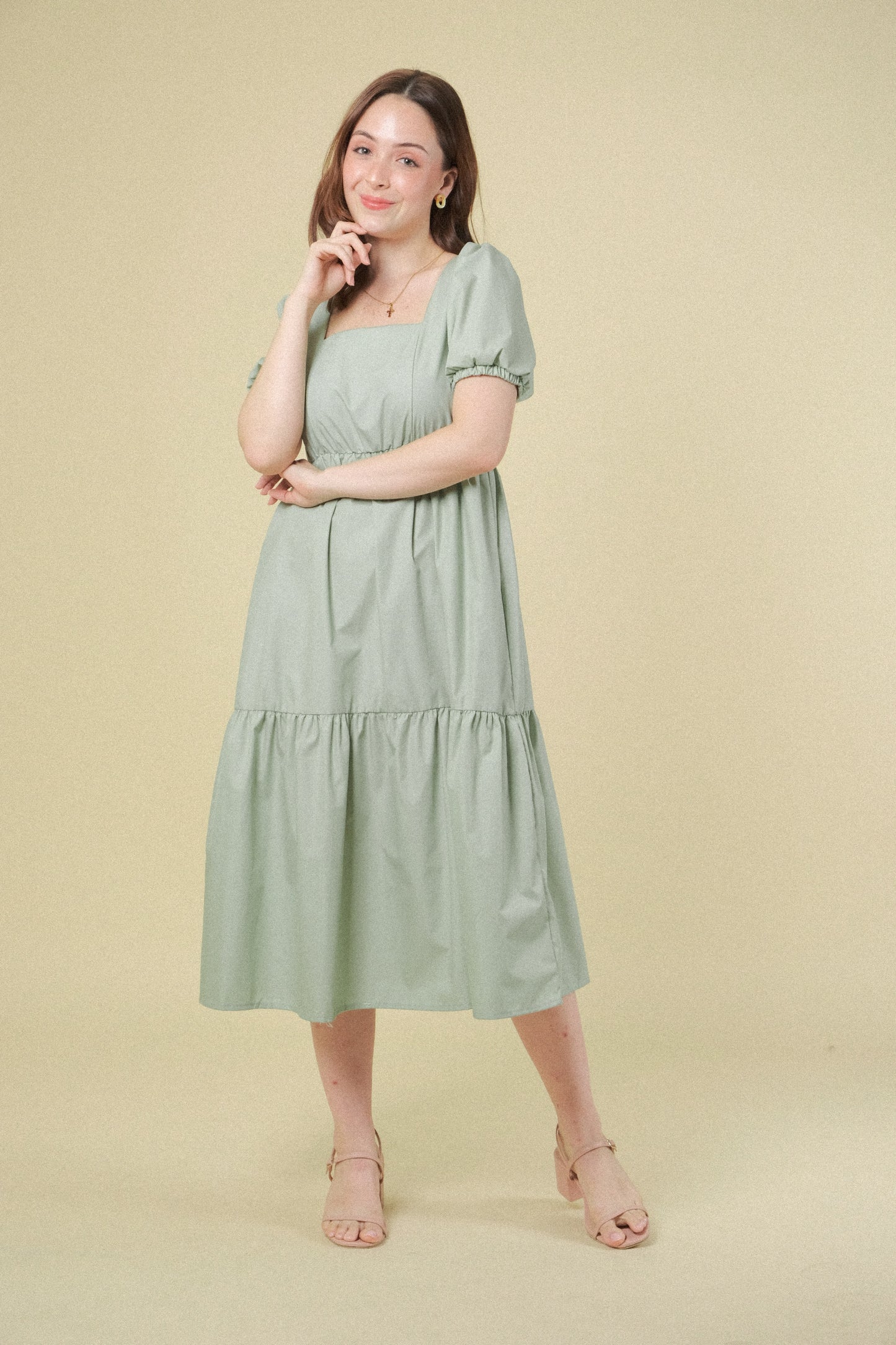 LUCILLE DRESS IN LAUREL GREEN