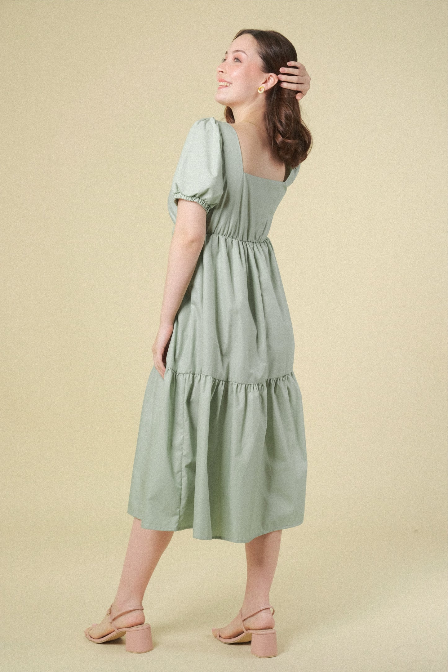 LUCILLE DRESS IN LAUREL GREEN