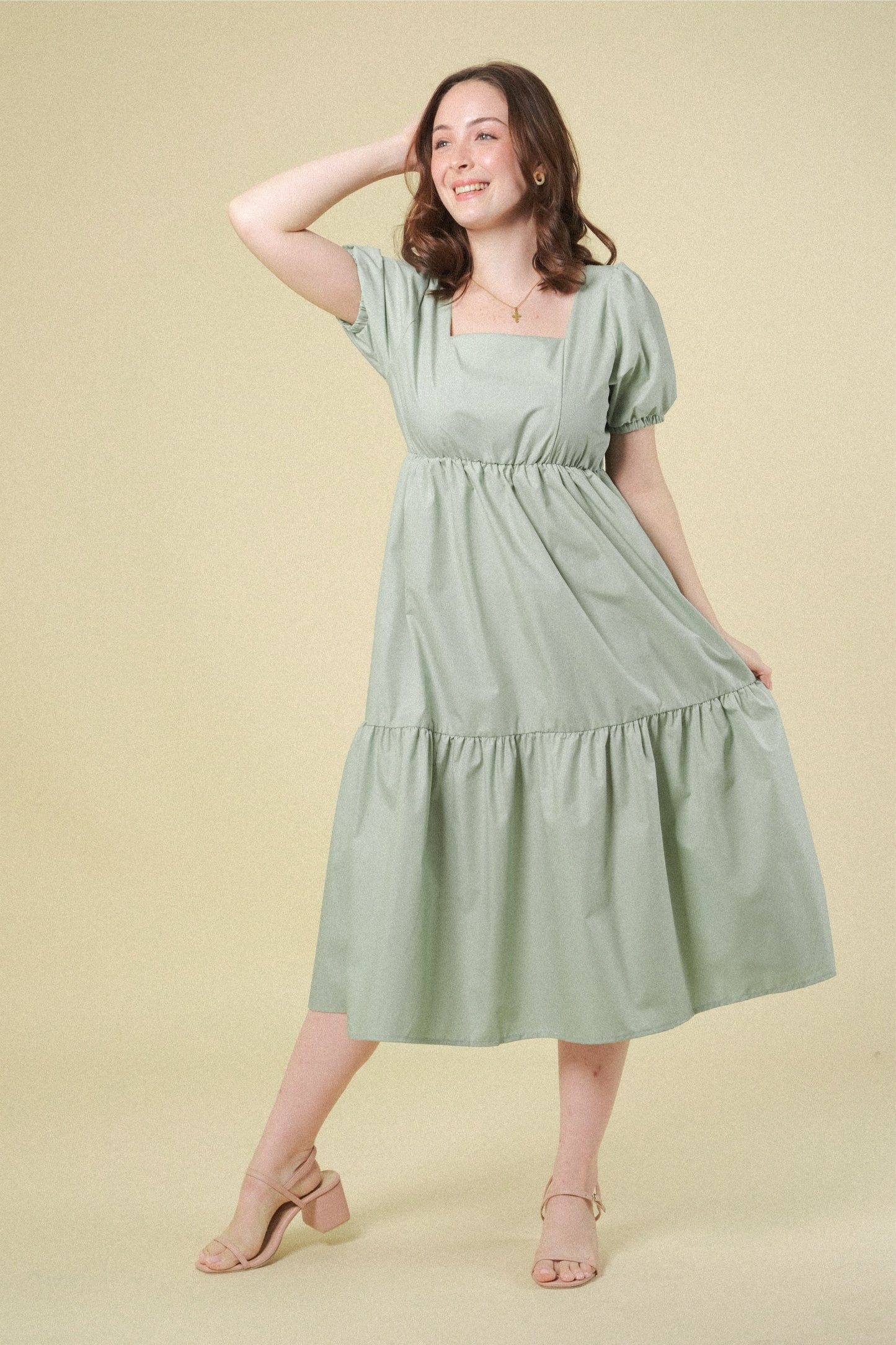 LUCILLE DRESS IN LAUREL GREEN