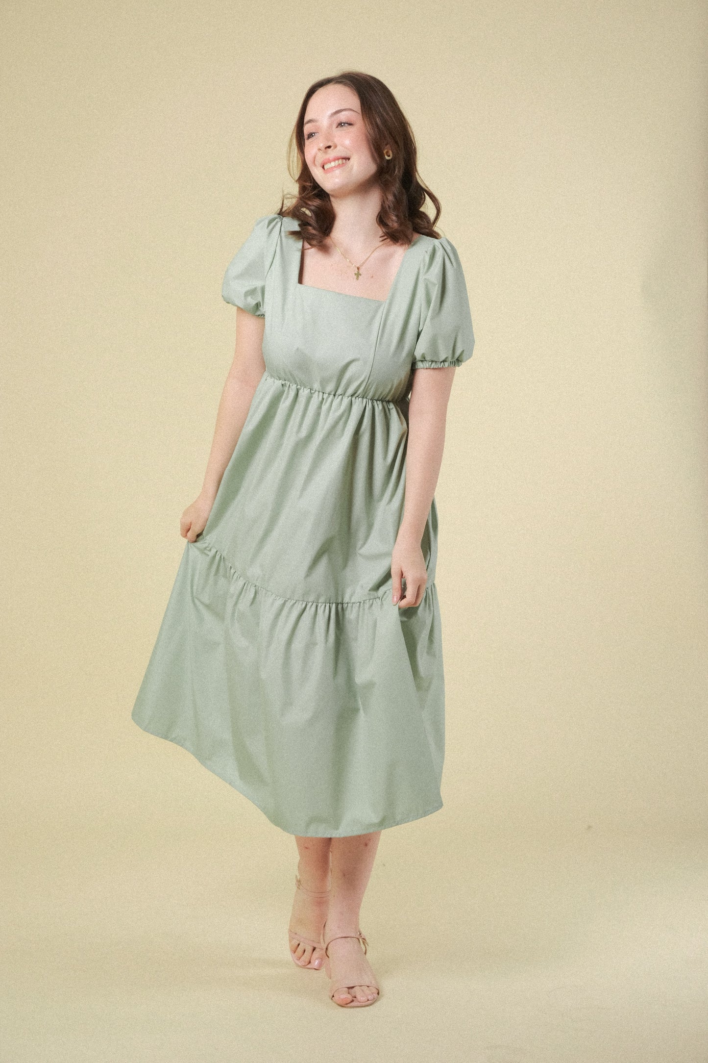LUCILLE DRESS IN LAUREL GREEN