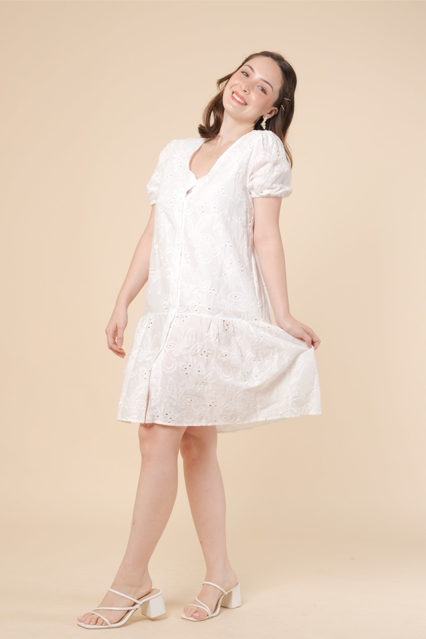 GRETA DRESS IN WHITE