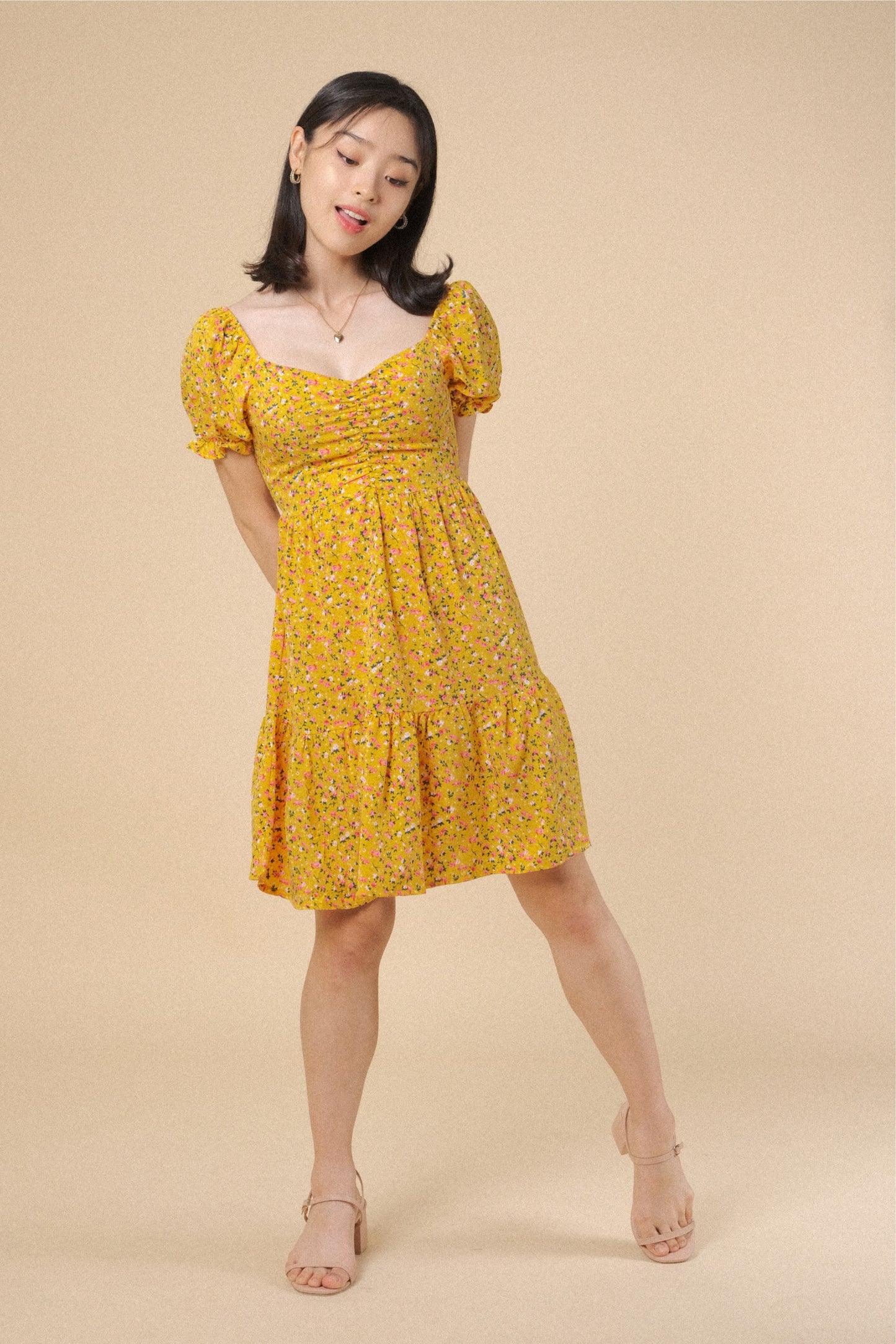 MARTHA DRESS IN YELLOW MUSTARD