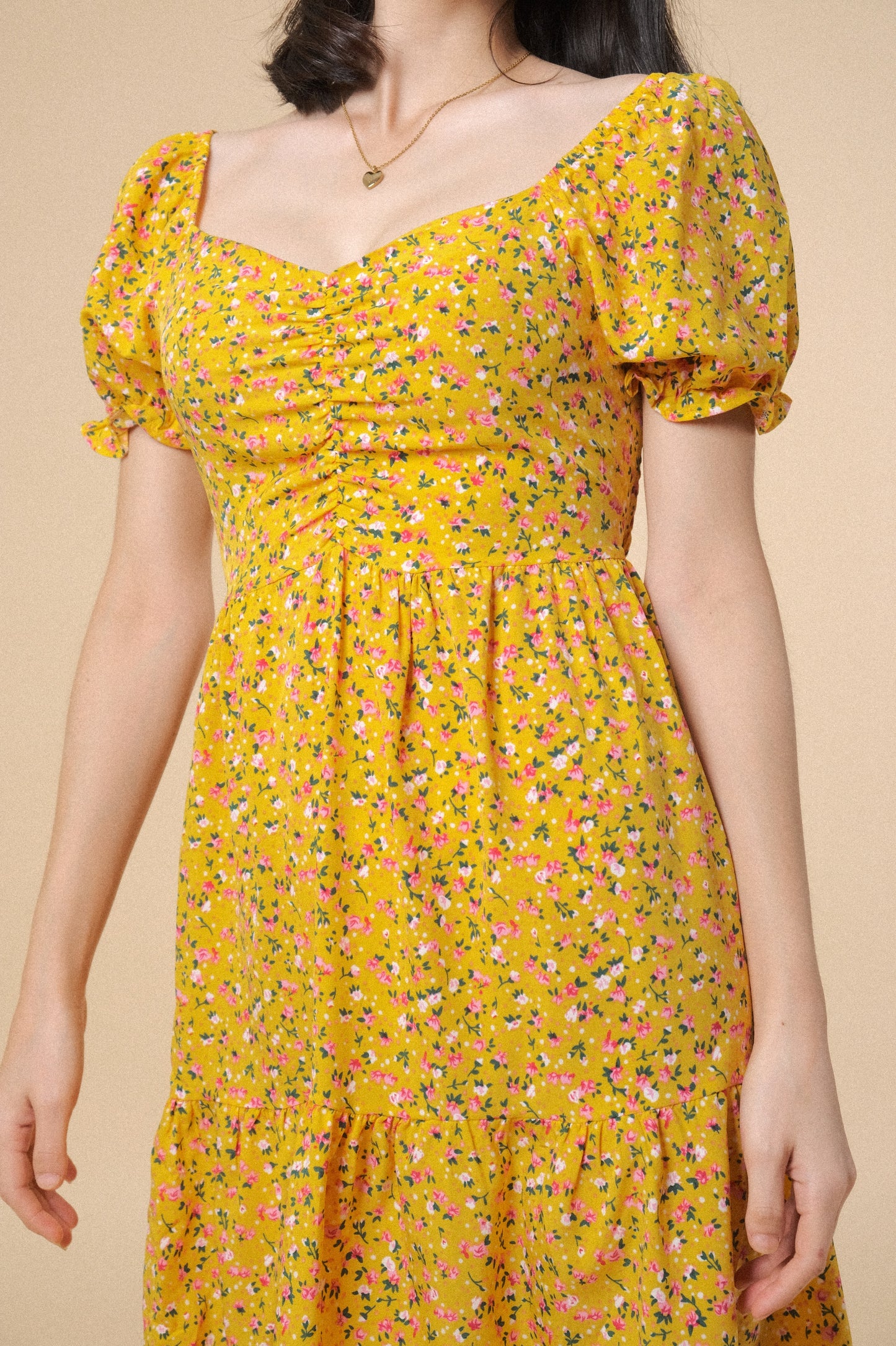 MARTHA DRESS IN YELLOW MUSTARD