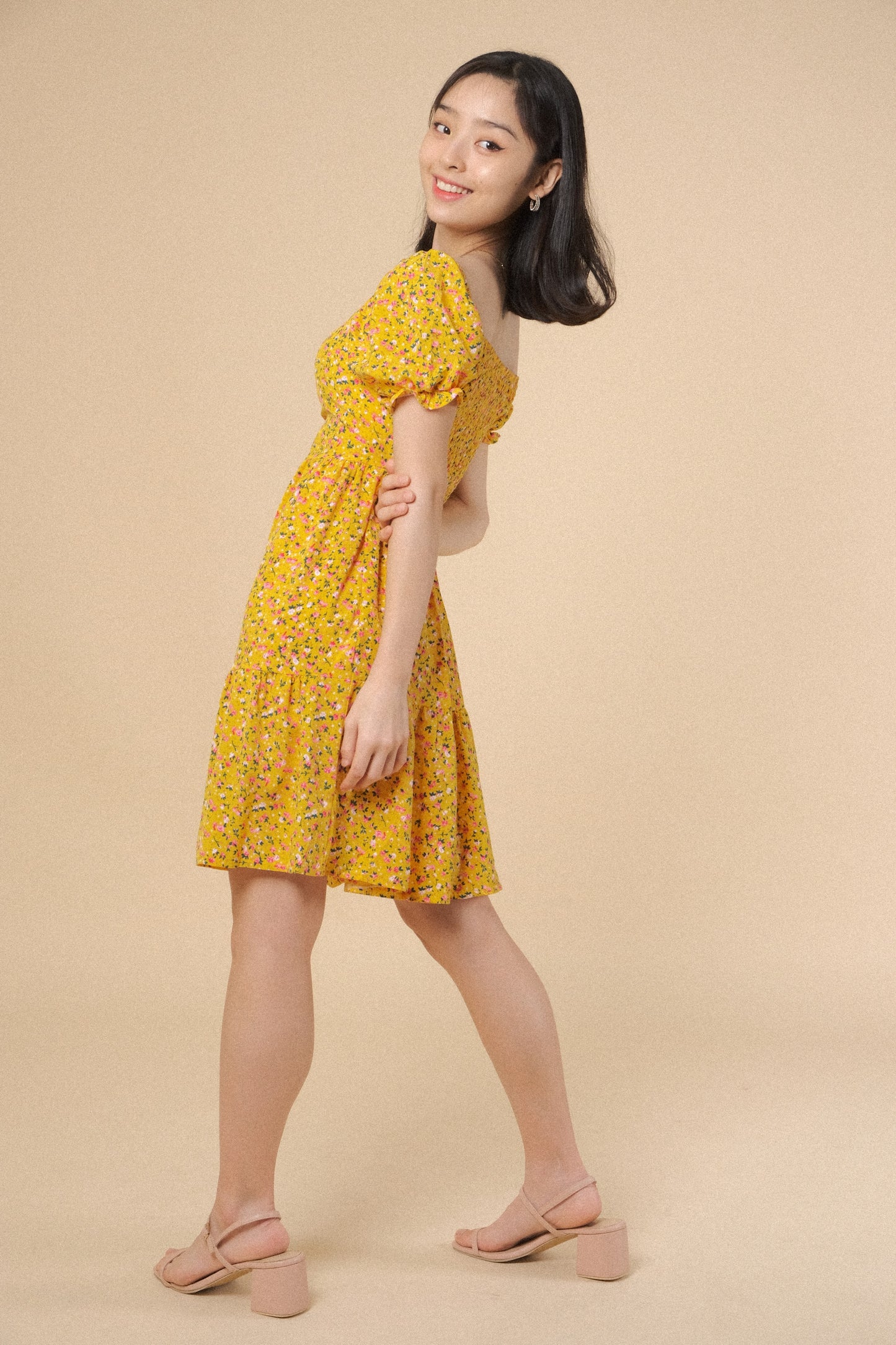 MARTHA DRESS IN YELLOW MUSTARD