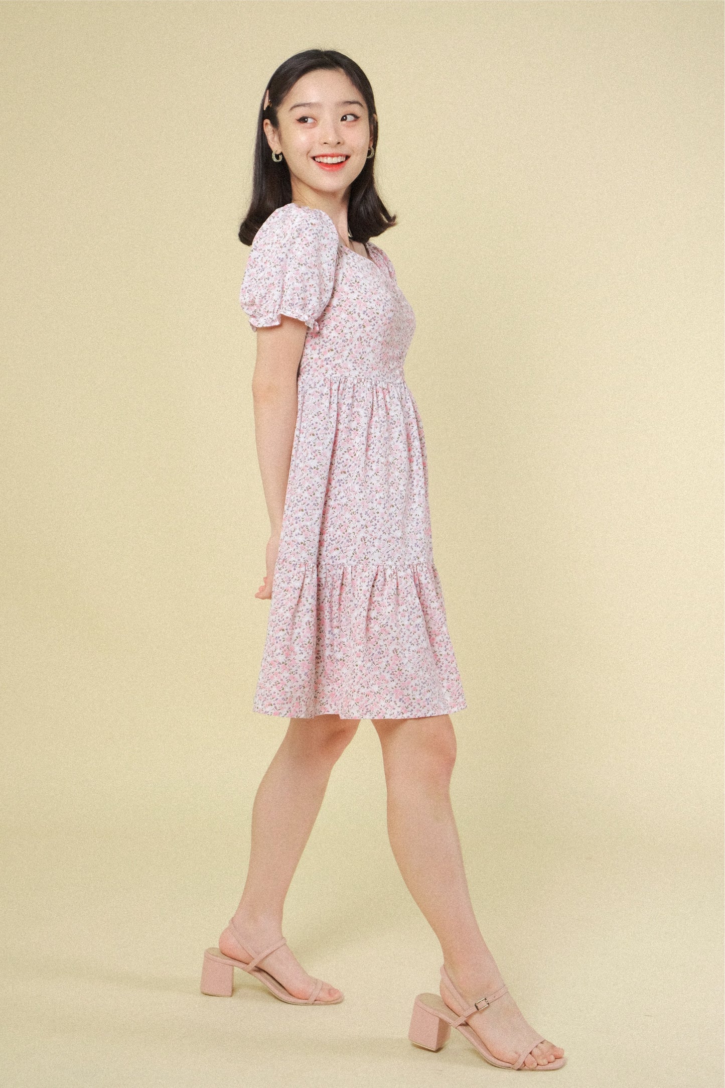 MARTHA DRESS IN CREPE PINK