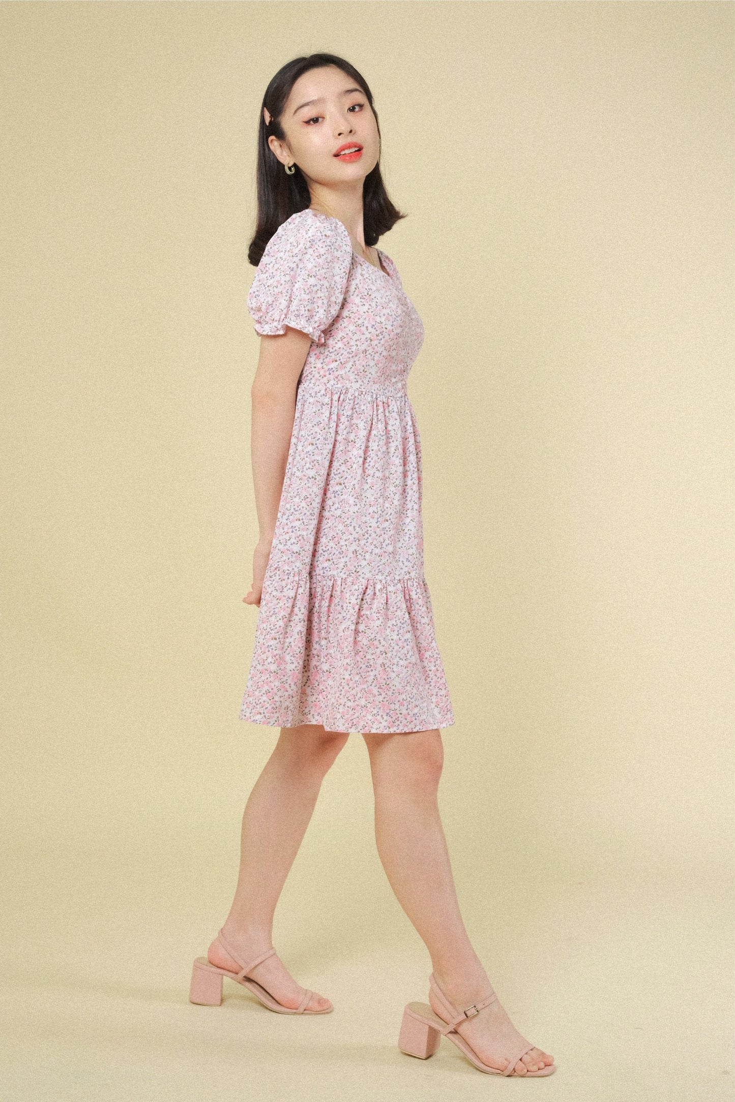 MARTHA DRESS IN CREPE PINK