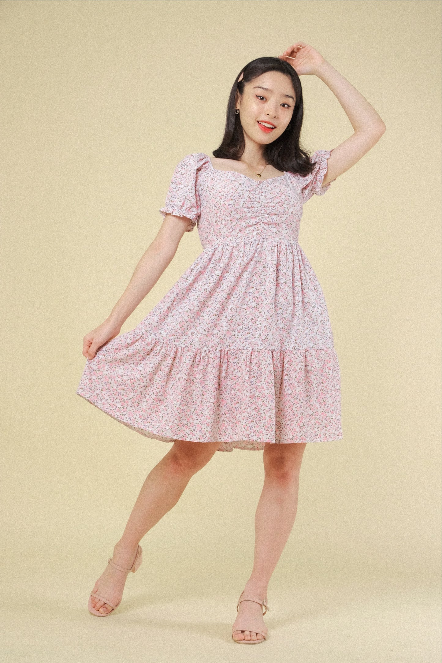 MARTHA DRESS IN CREPE PINK