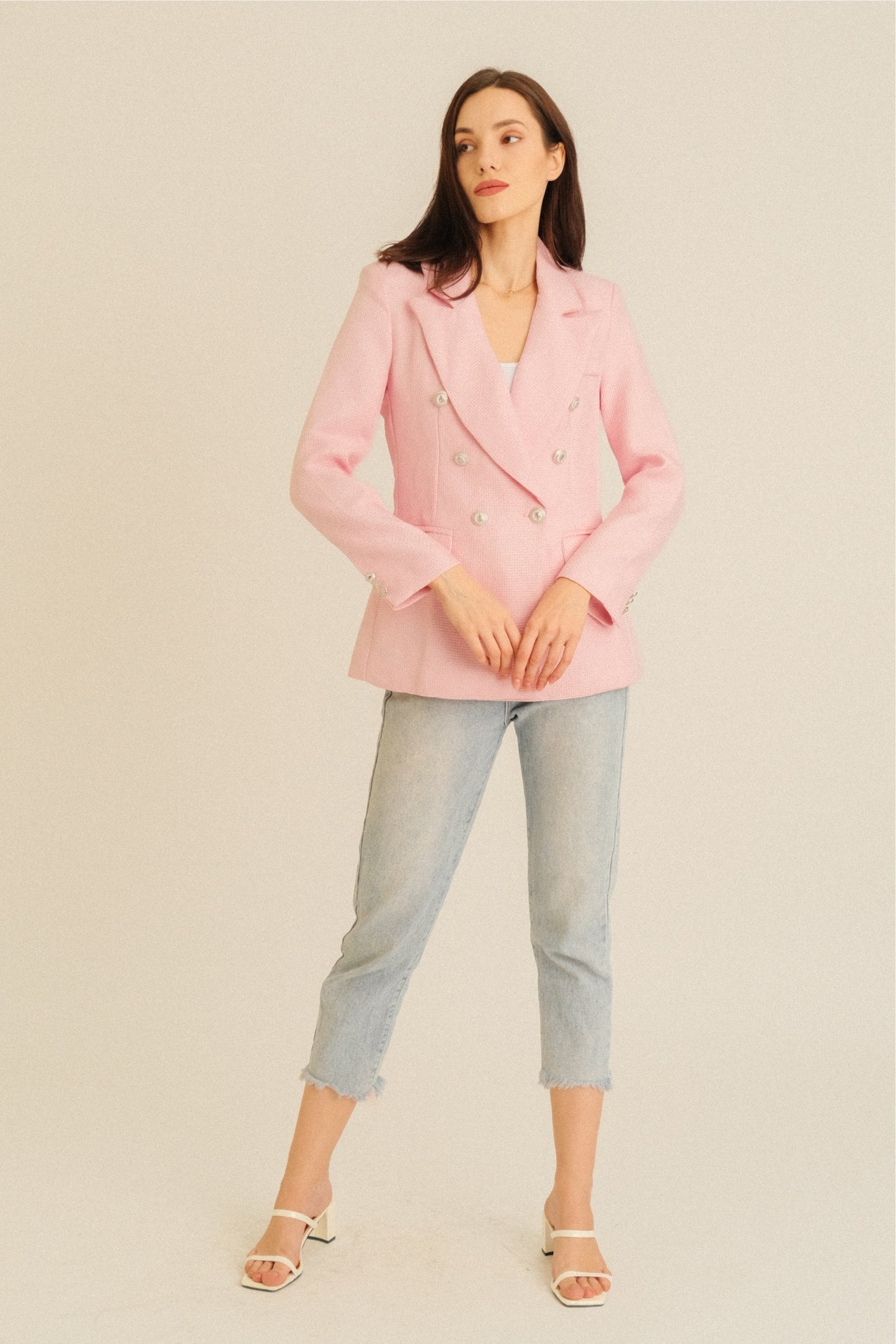 ARCHIE BLAZER IN LIGHT PINK