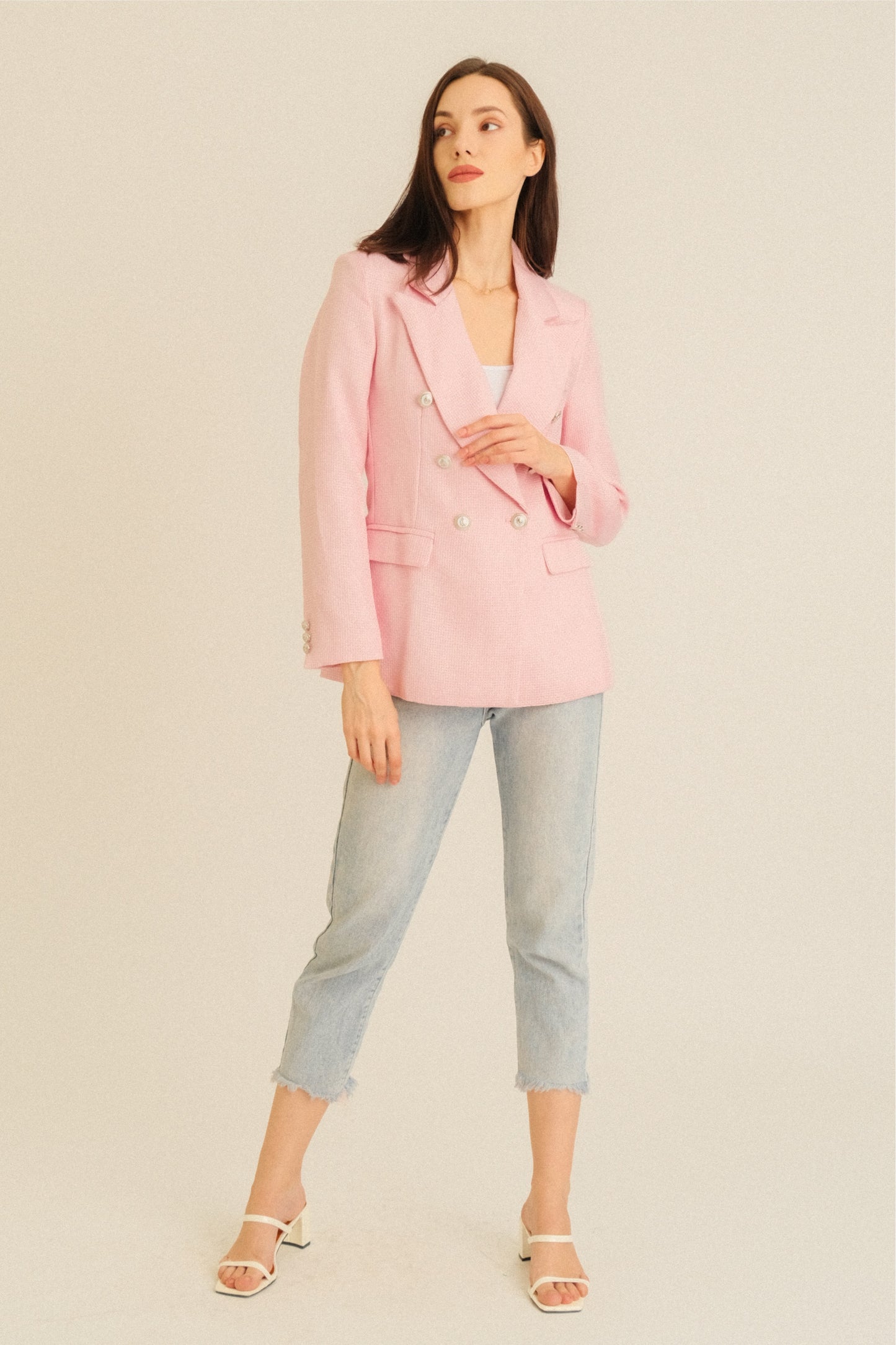 ARCHIE BLAZER IN LIGHT PINK