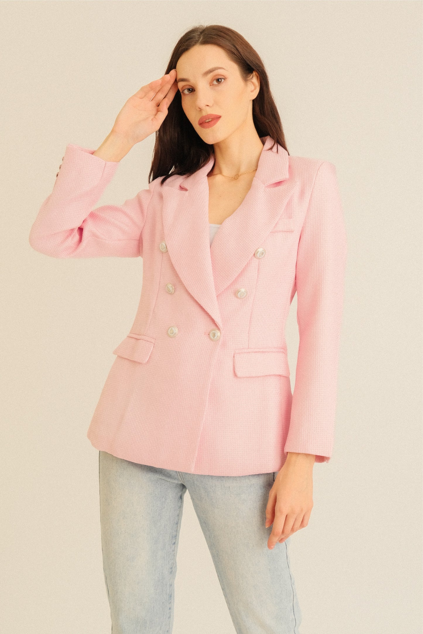 ARCHIE BLAZER IN LIGHT PINK