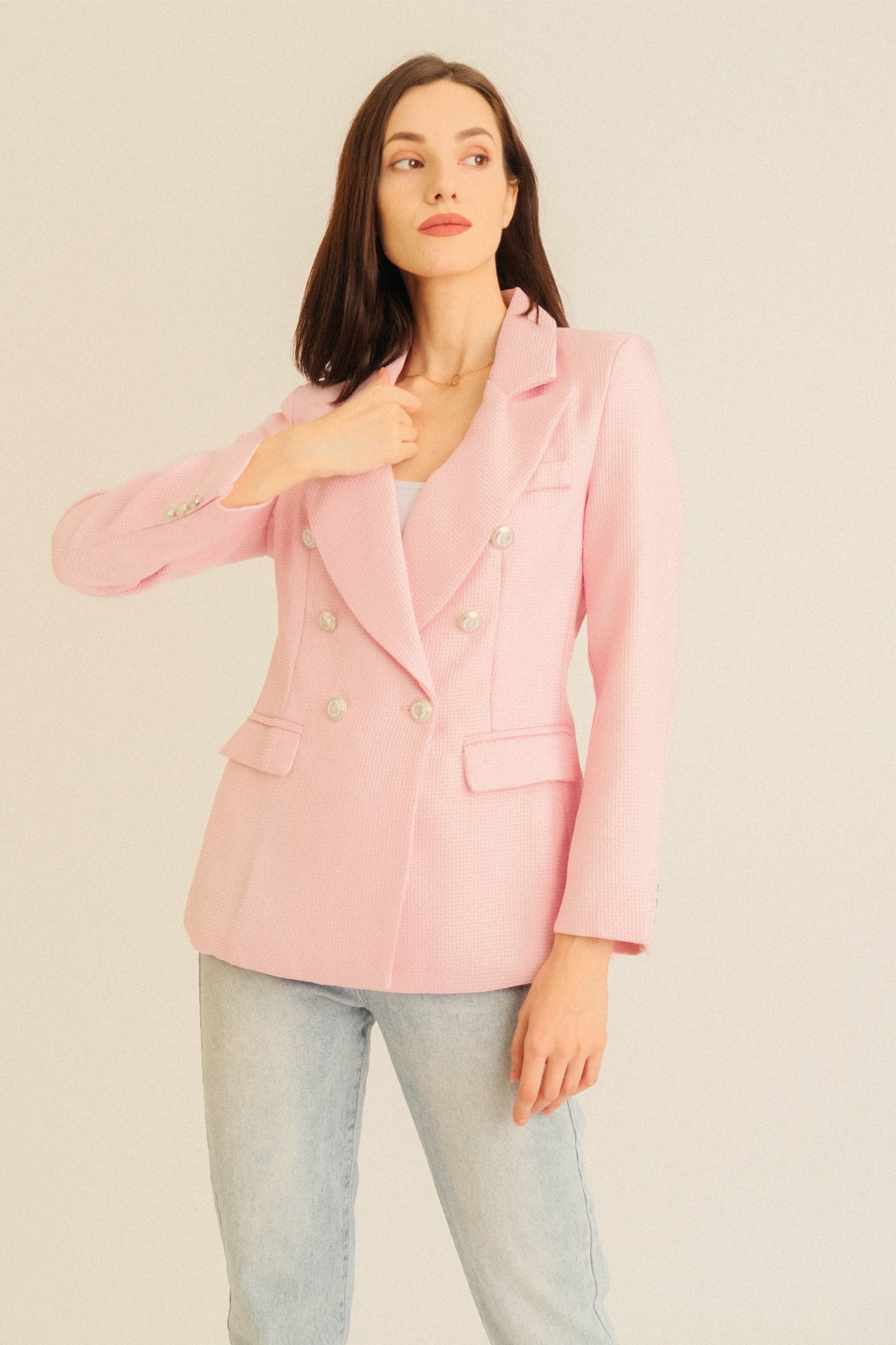 ARCHIE BLAZER IN LIGHT PINK