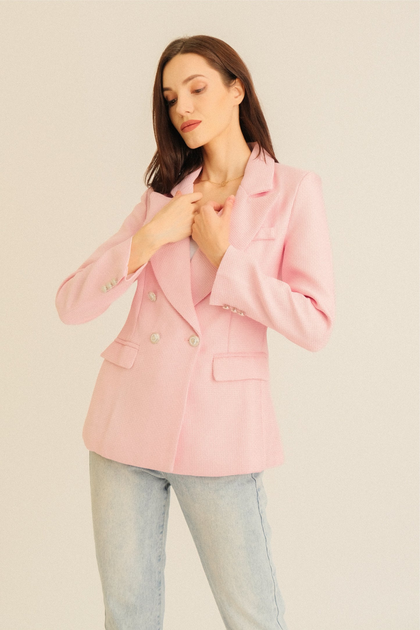 ARCHIE BLAZER IN LIGHT PINK