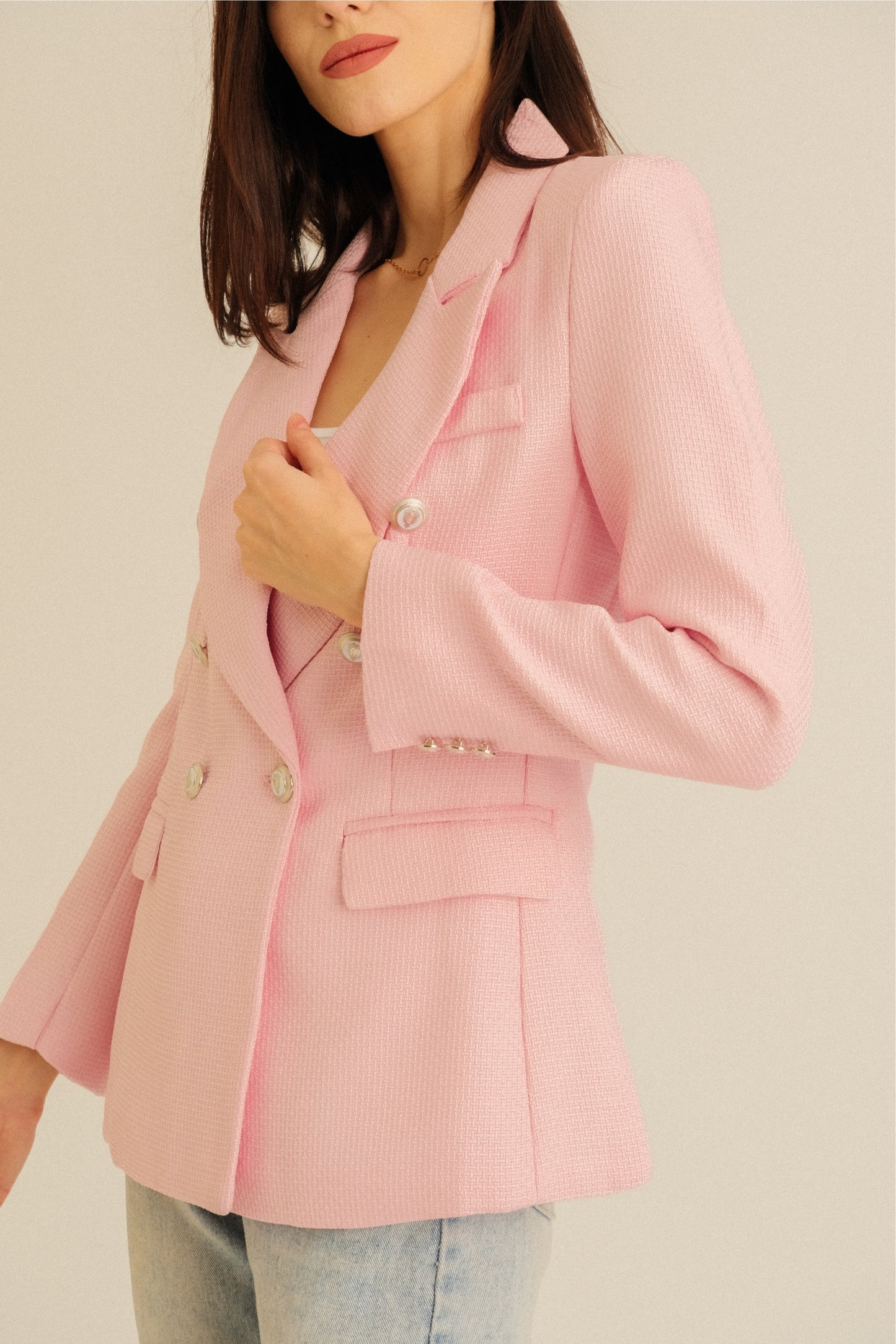 ARCHIE BLAZER IN LIGHT PINK
