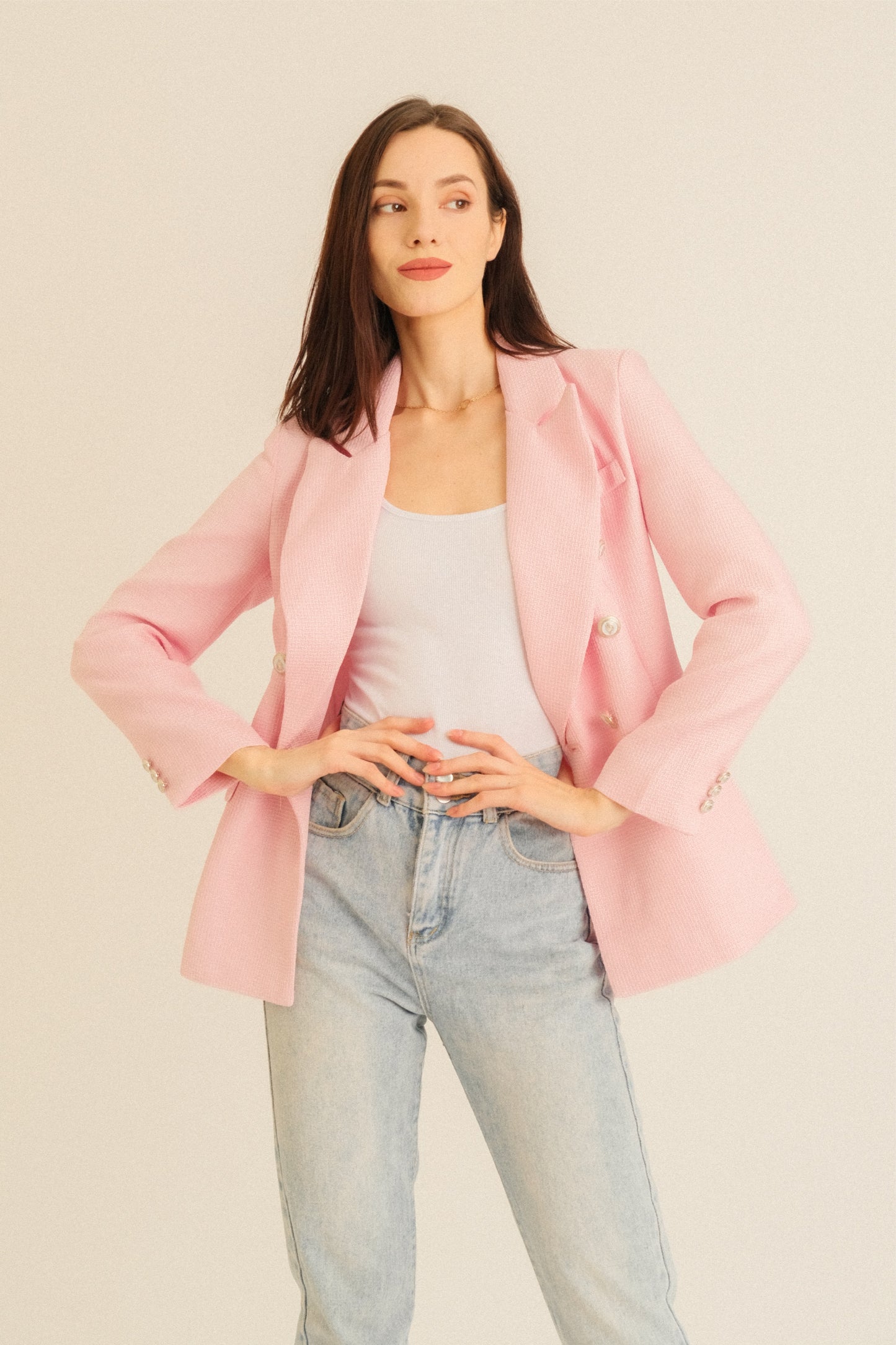 ARCHIE BLAZER IN LIGHT PINK