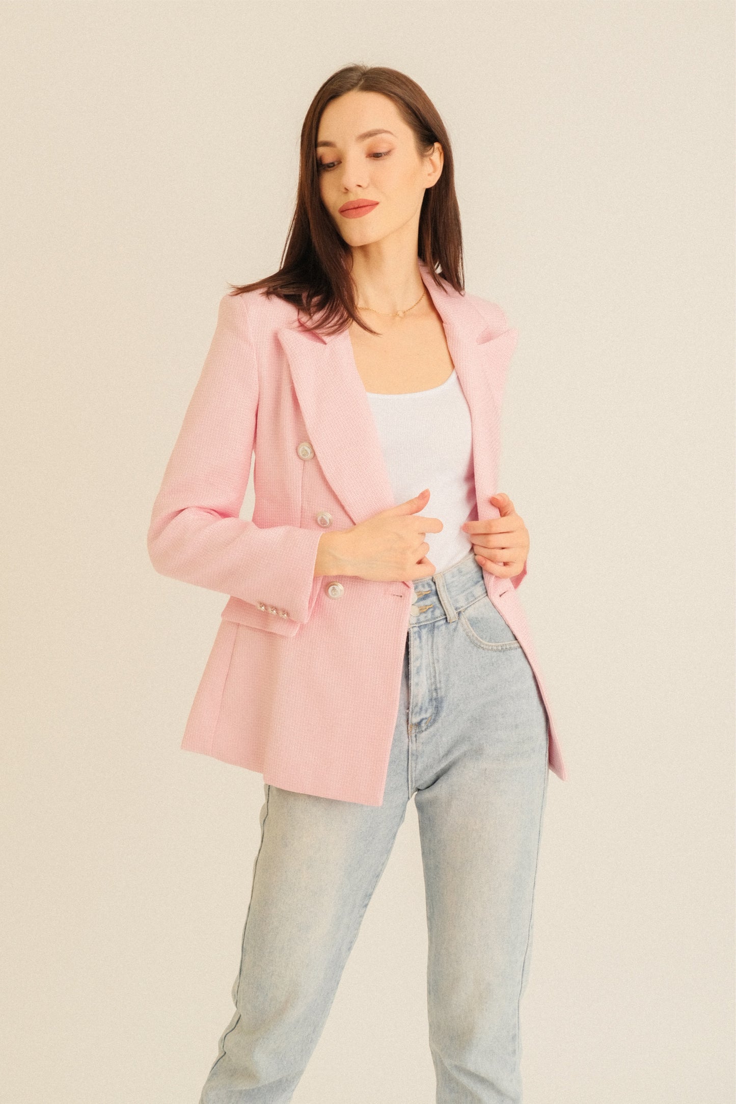 ARCHIE BLAZER IN LIGHT PINK