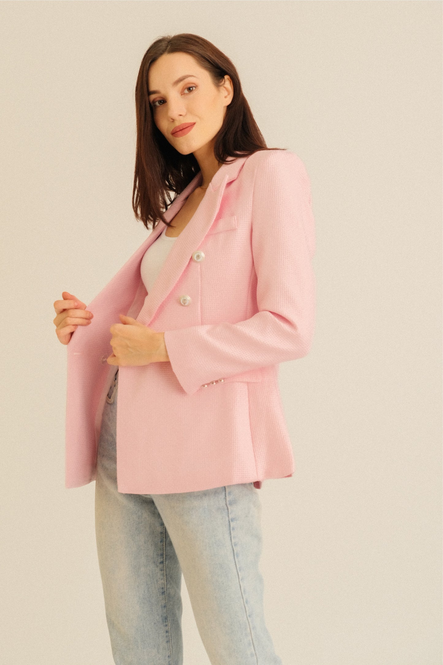 ARCHIE BLAZER IN LIGHT PINK