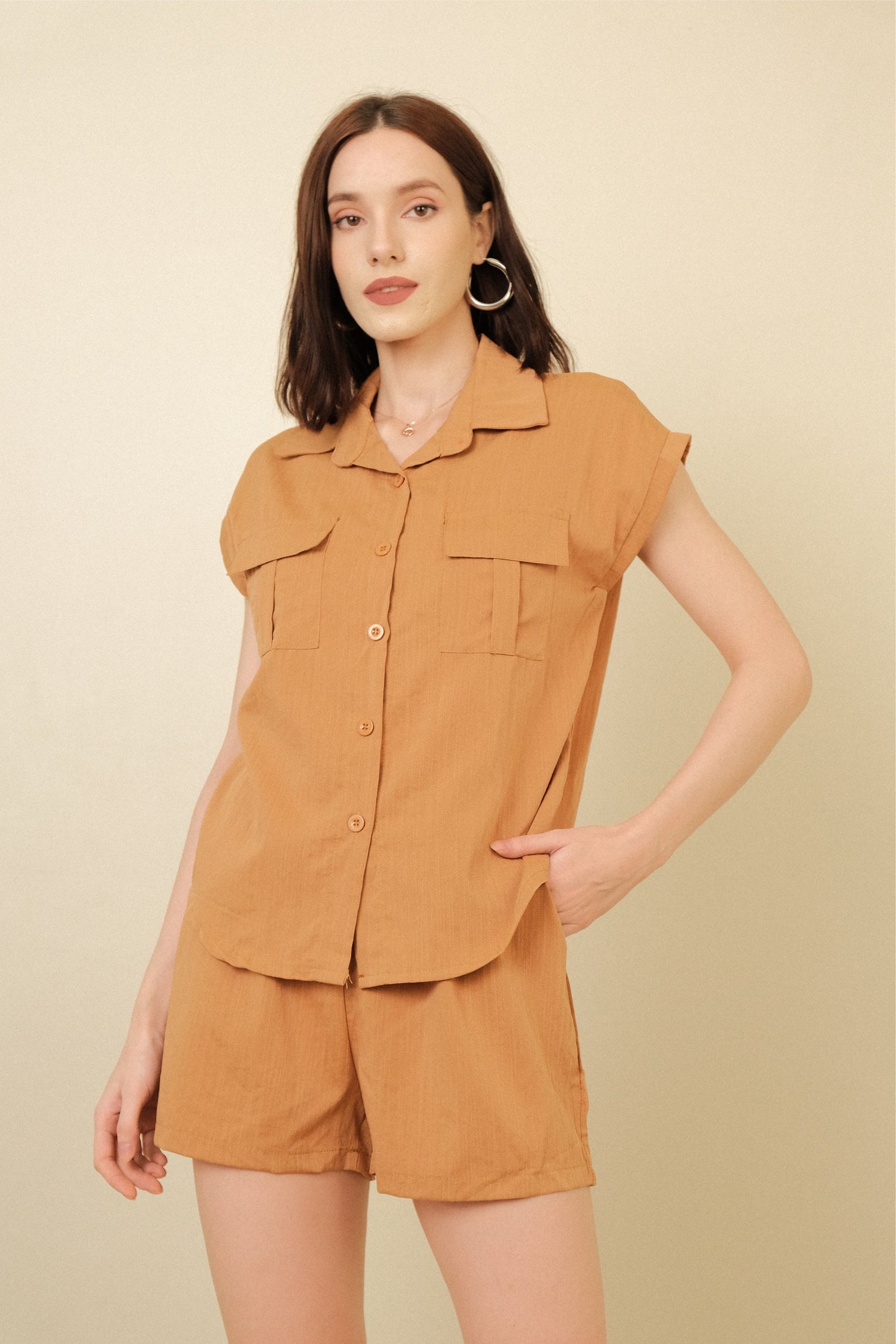 AUDREY COORDINATES IN CAMEL BROWN