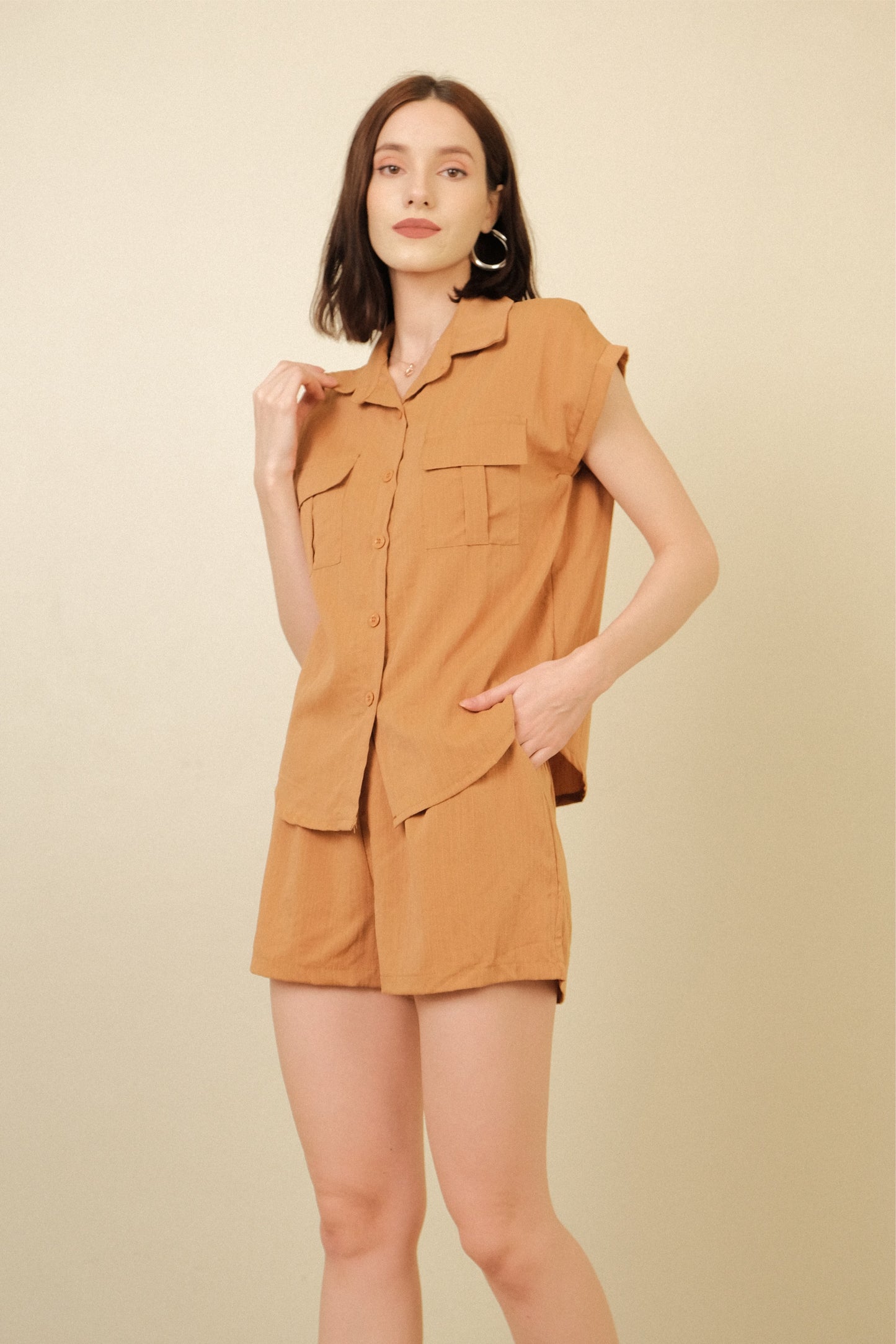 AUDREY COORDINATES IN CAMEL BROWN