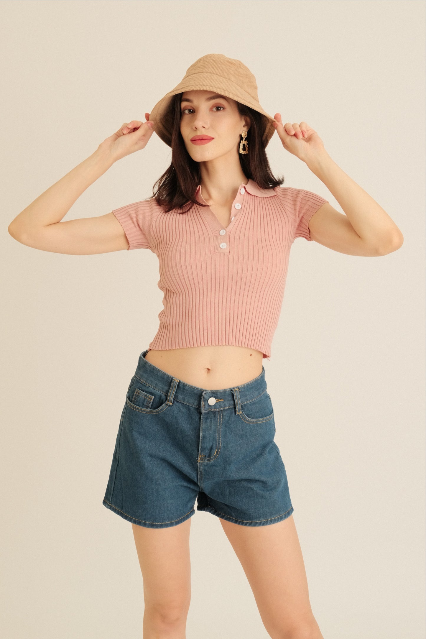 JANICE BUCKET HAT IN BEIGE