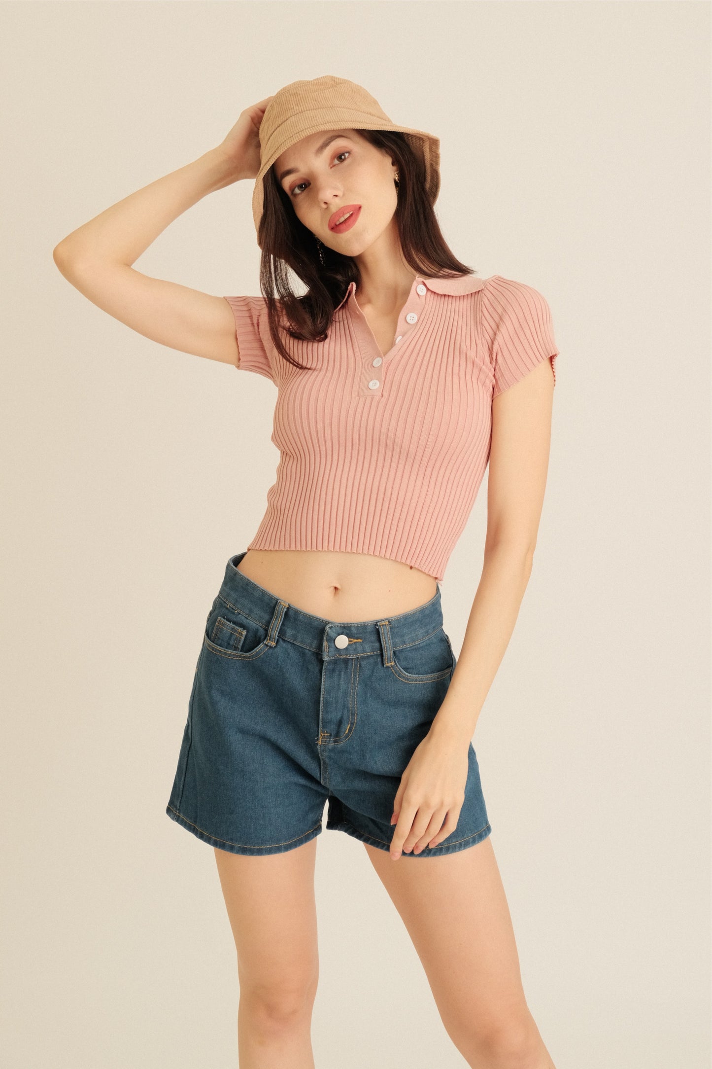 JANICE BUCKET HAT IN BEIGE