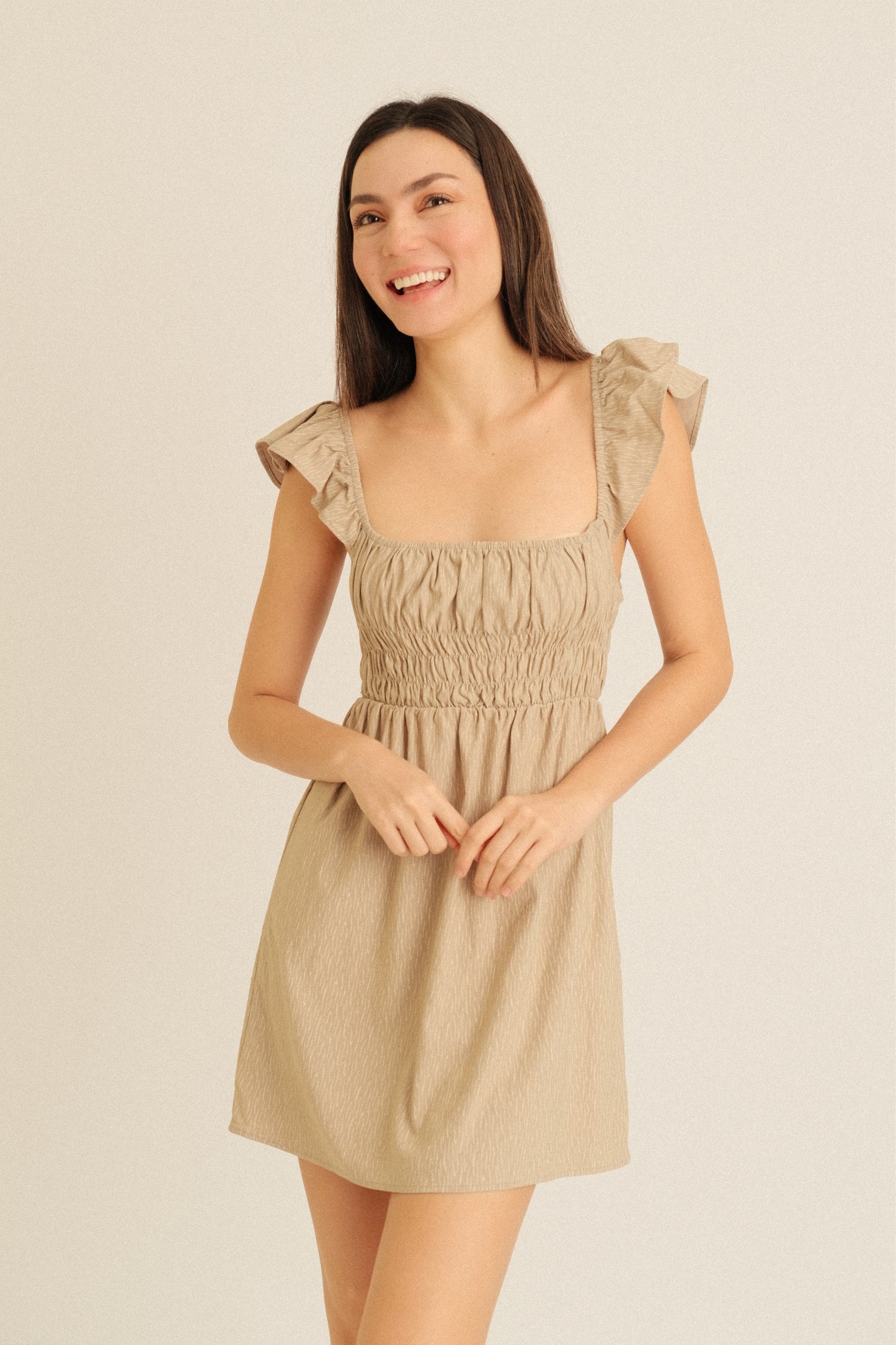 ESTRELLE DRESS IN OLIVE