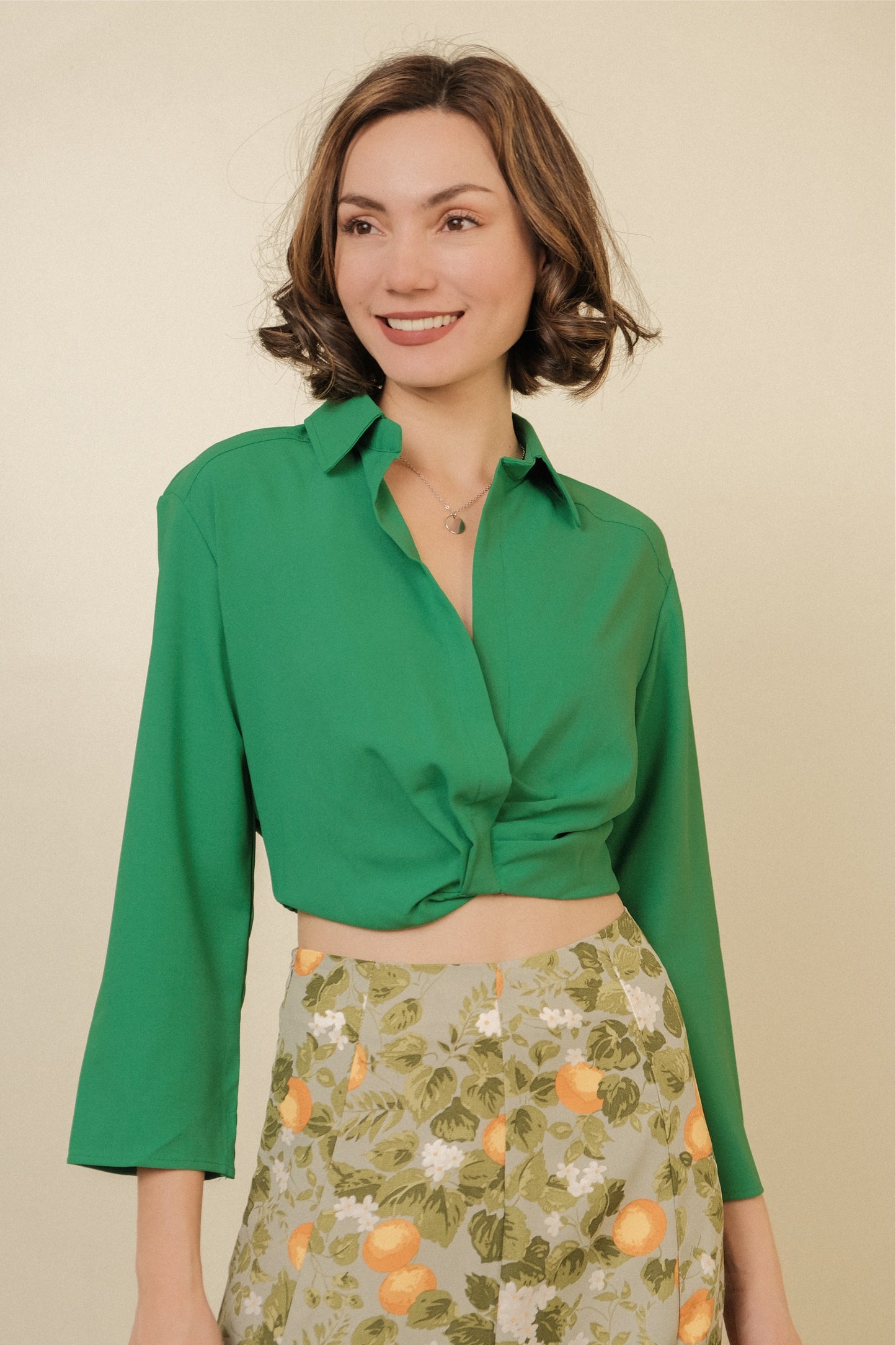 BRYNNE TOP IN GREEN