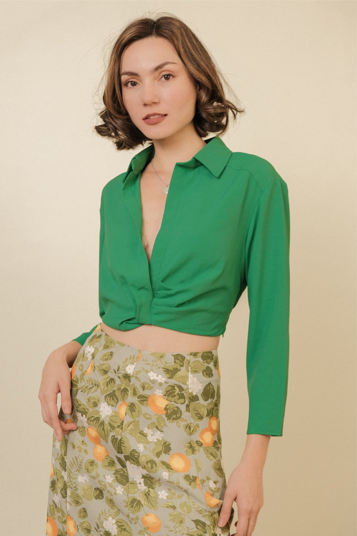 BRYNNE TOP IN GREEN