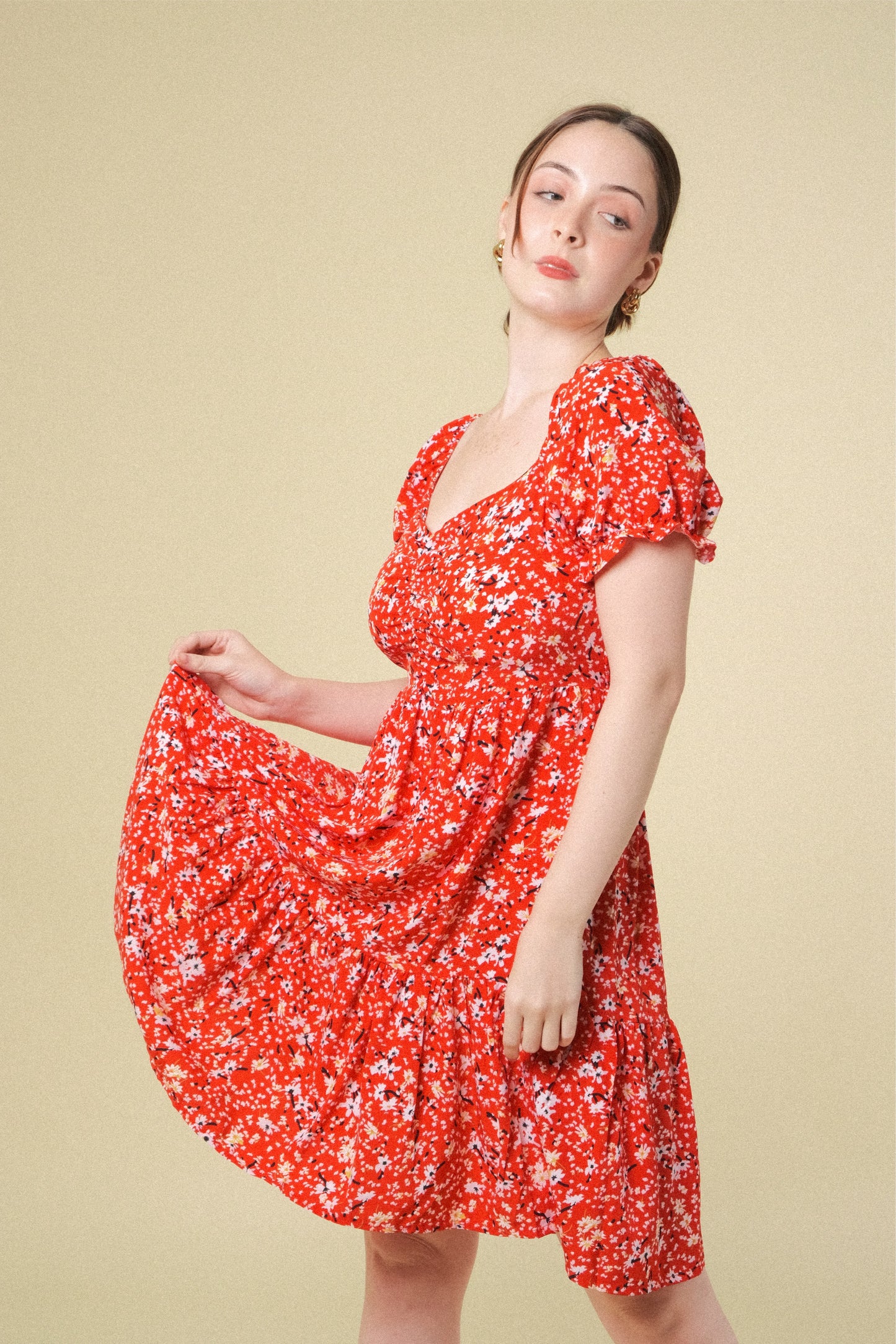 MARTHA DRESS IN RED