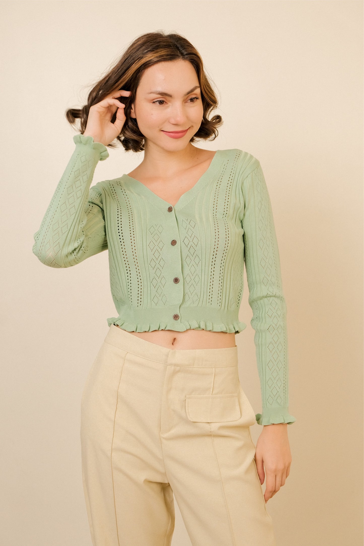 PATRICE TOP IN GREEN TEA
