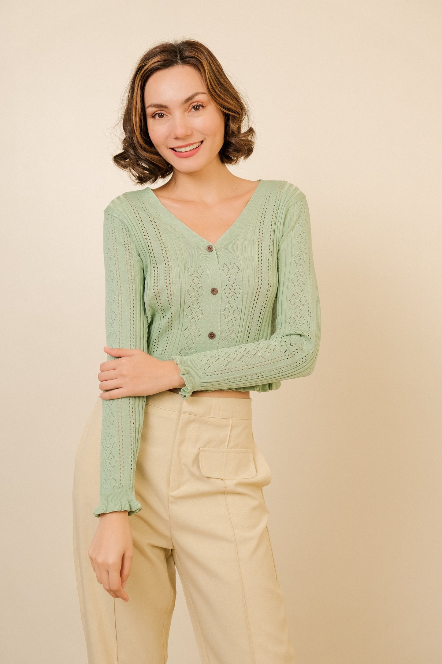 PATRICE TOP IN GREEN TEA