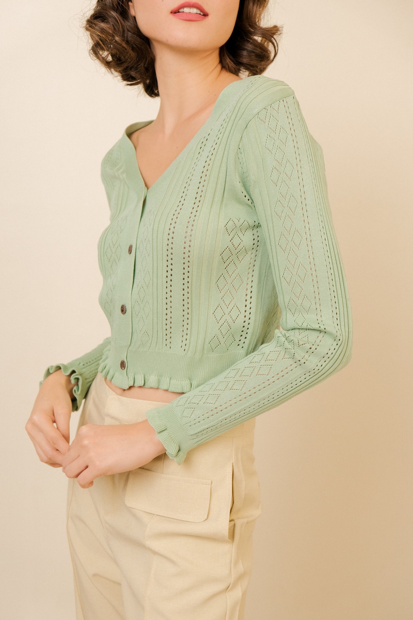 PATRICE TOP IN GREEN TEA