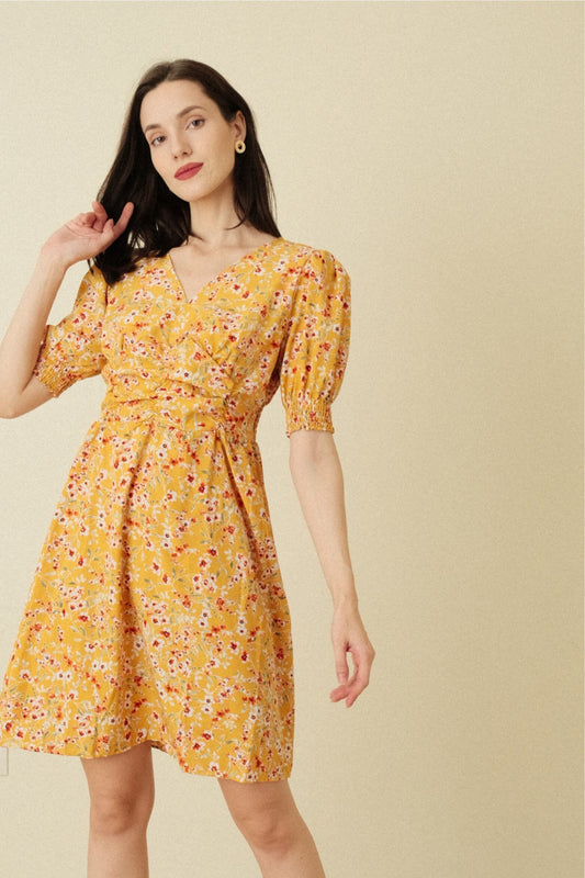 LAYLA DRESS IN MUSTARD
