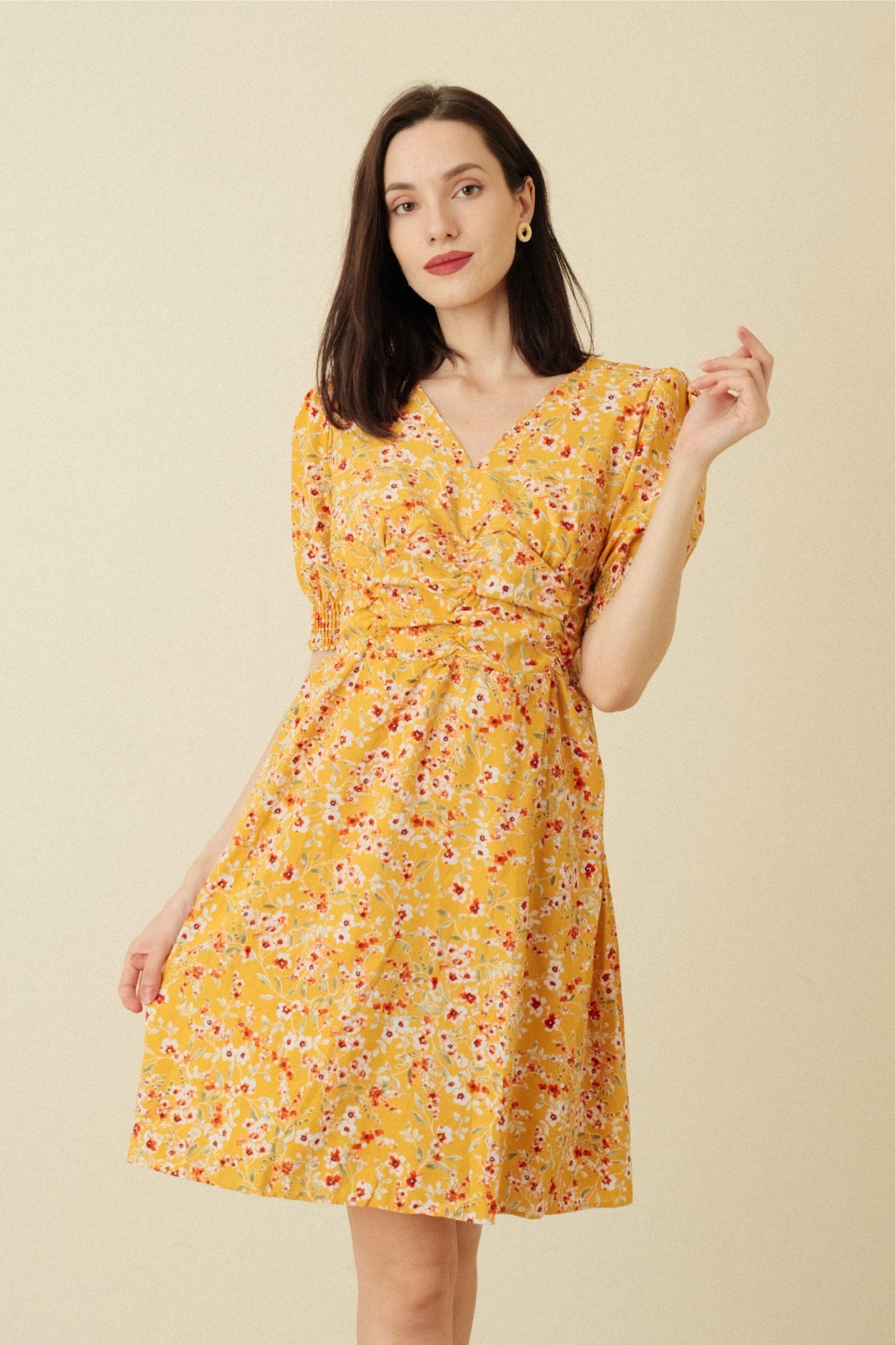 LAYLA DRESS IN MUSTARD