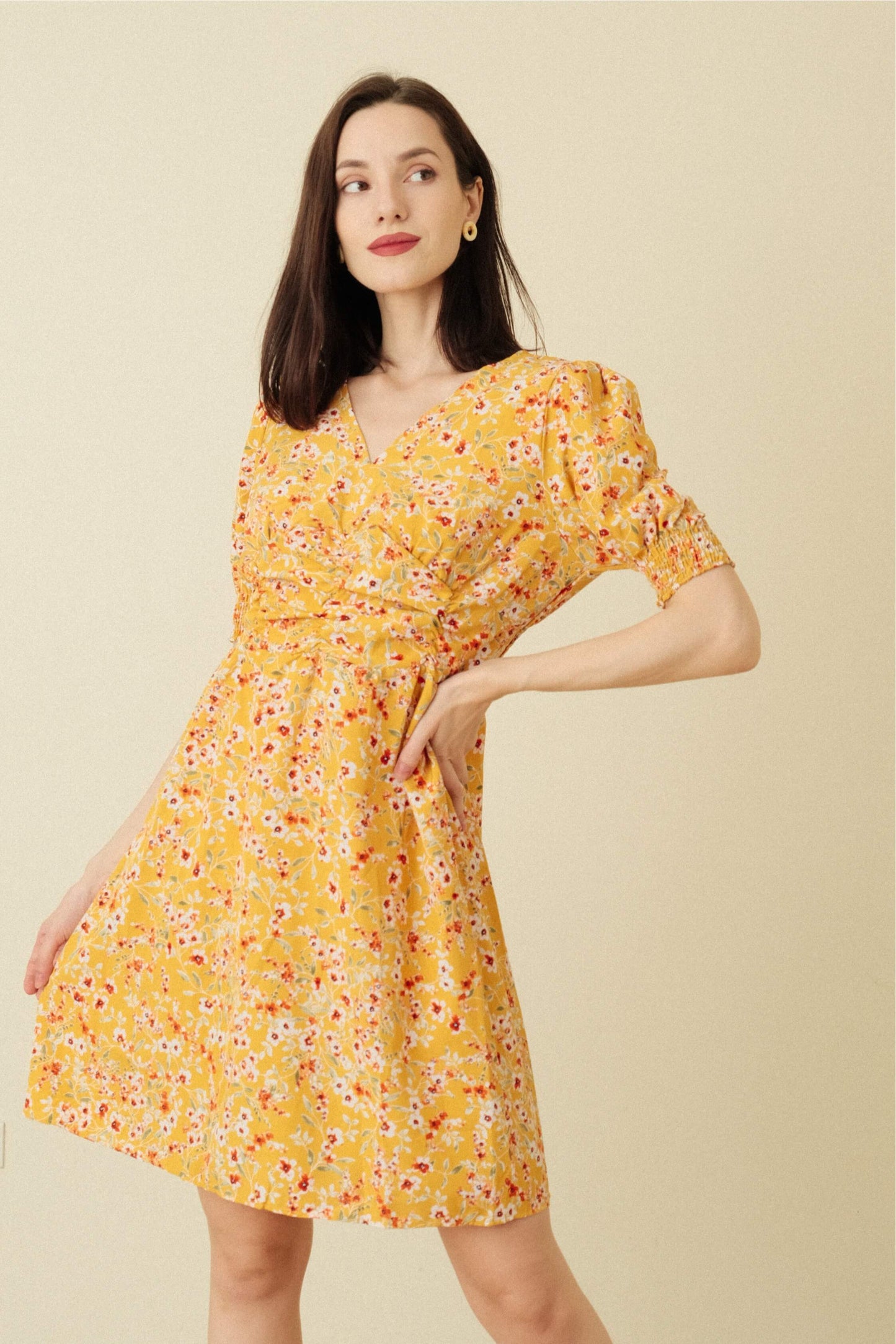 LAYLA DRESS IN MUSTARD
