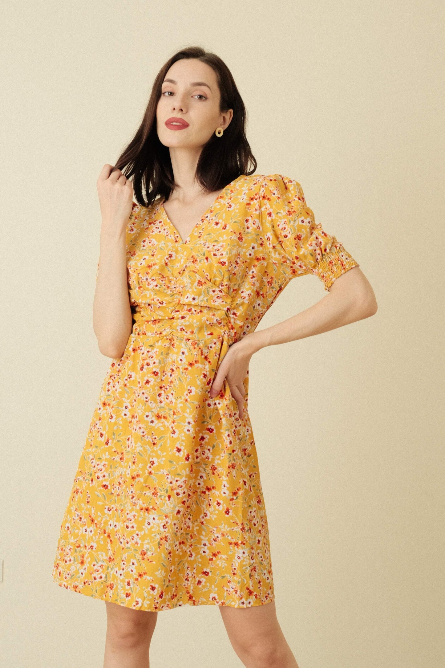 LAYLA DRESS IN MUSTARD